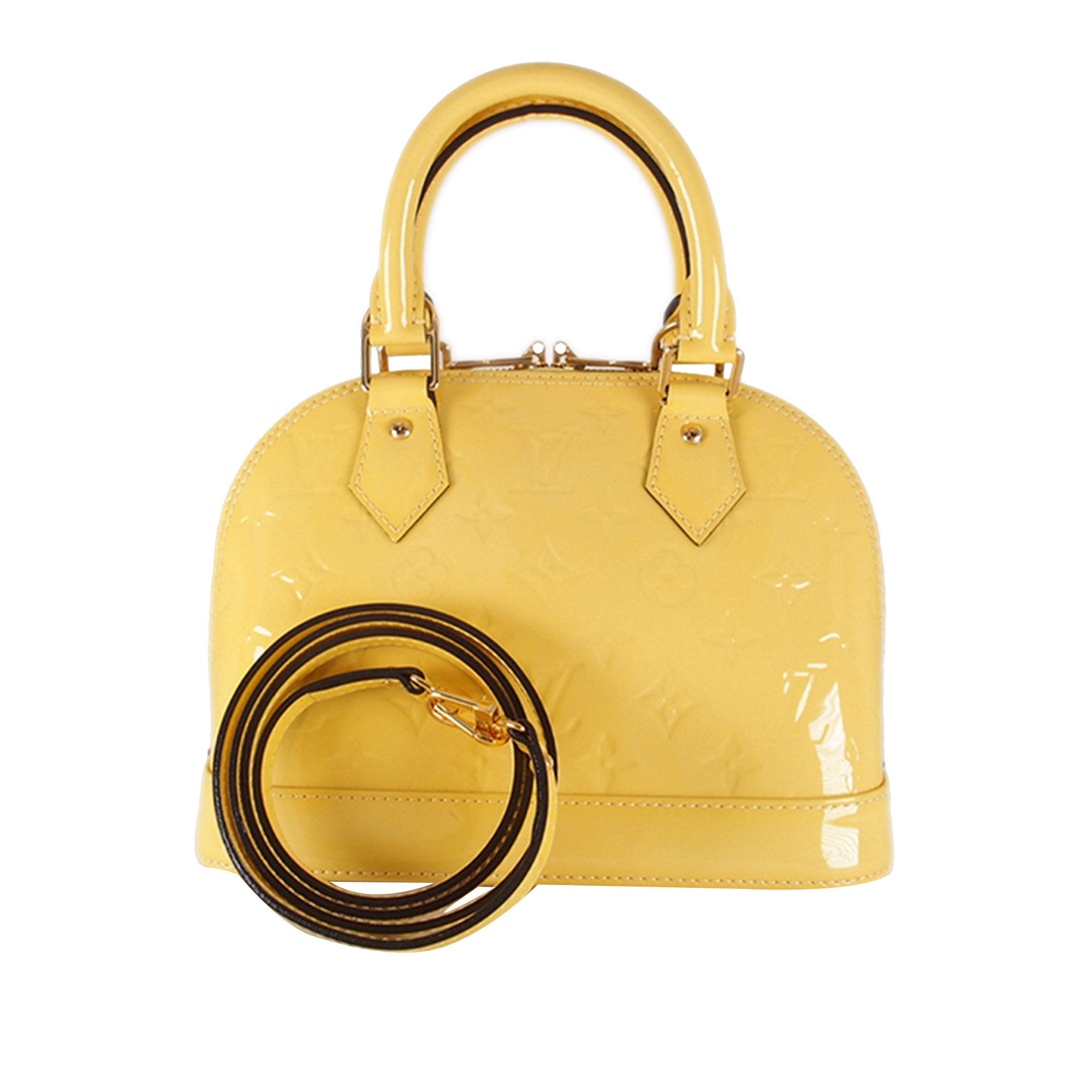 Louis Vuitton Citrine Monogram Vernis Alma BB Bag Louis Vuitton