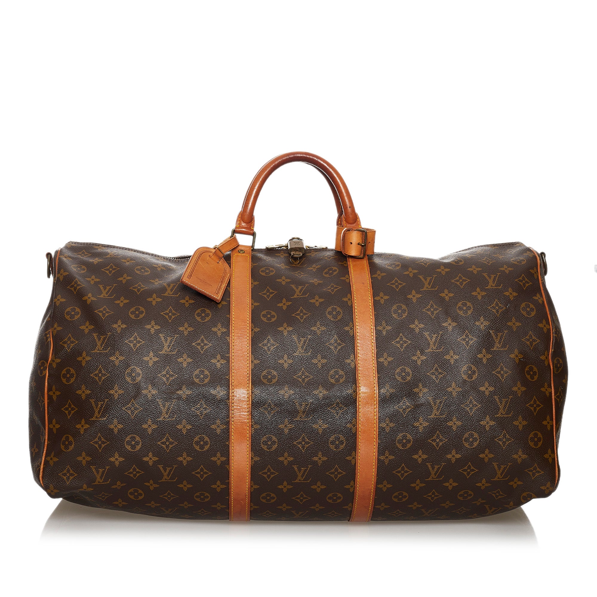 Brown Louis Vuitton Monogram Keepall Bandouliere 60 Travel Bag