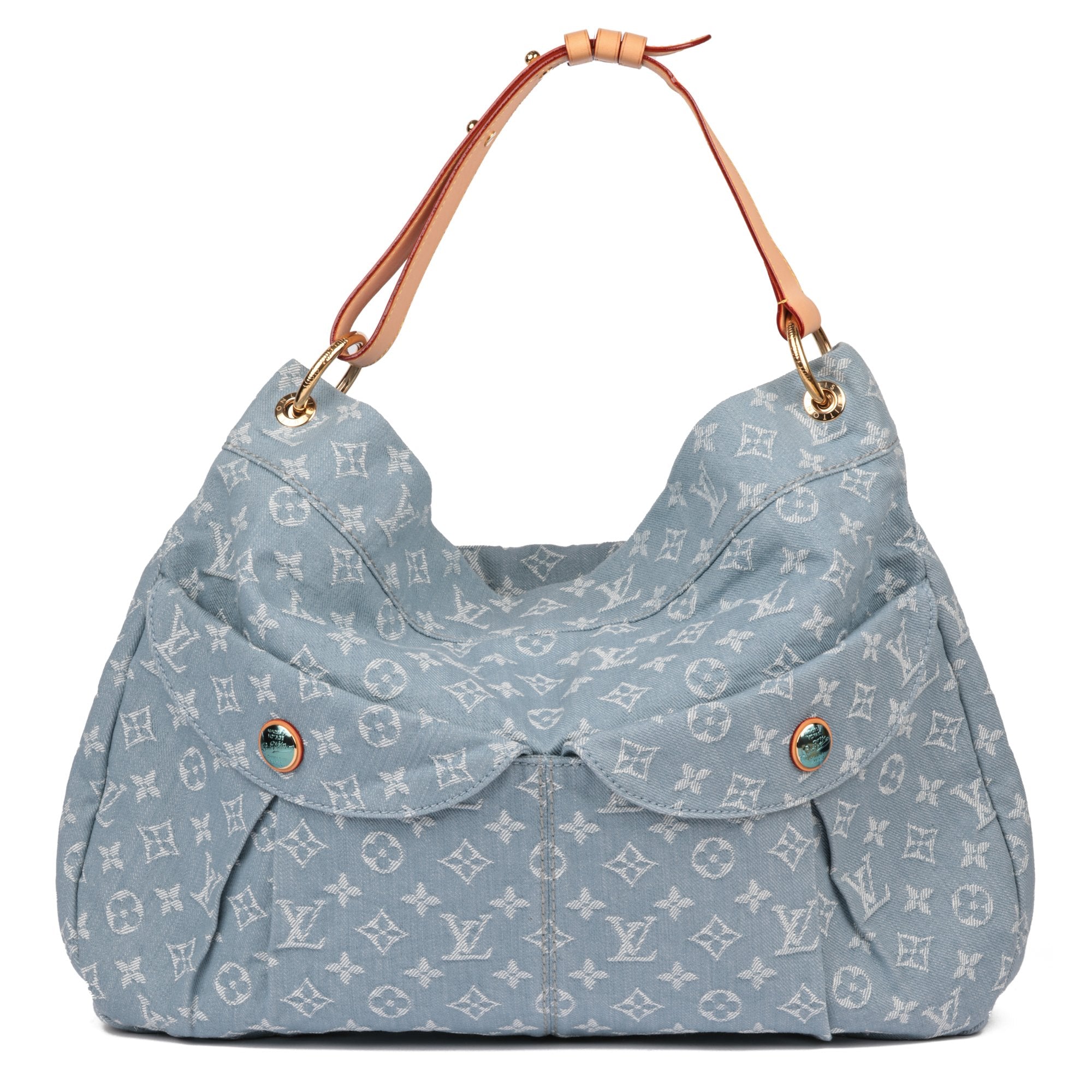 Louis Vuitton Light Blue Monogram Denim & Vachetta Leather Daily GM Sh