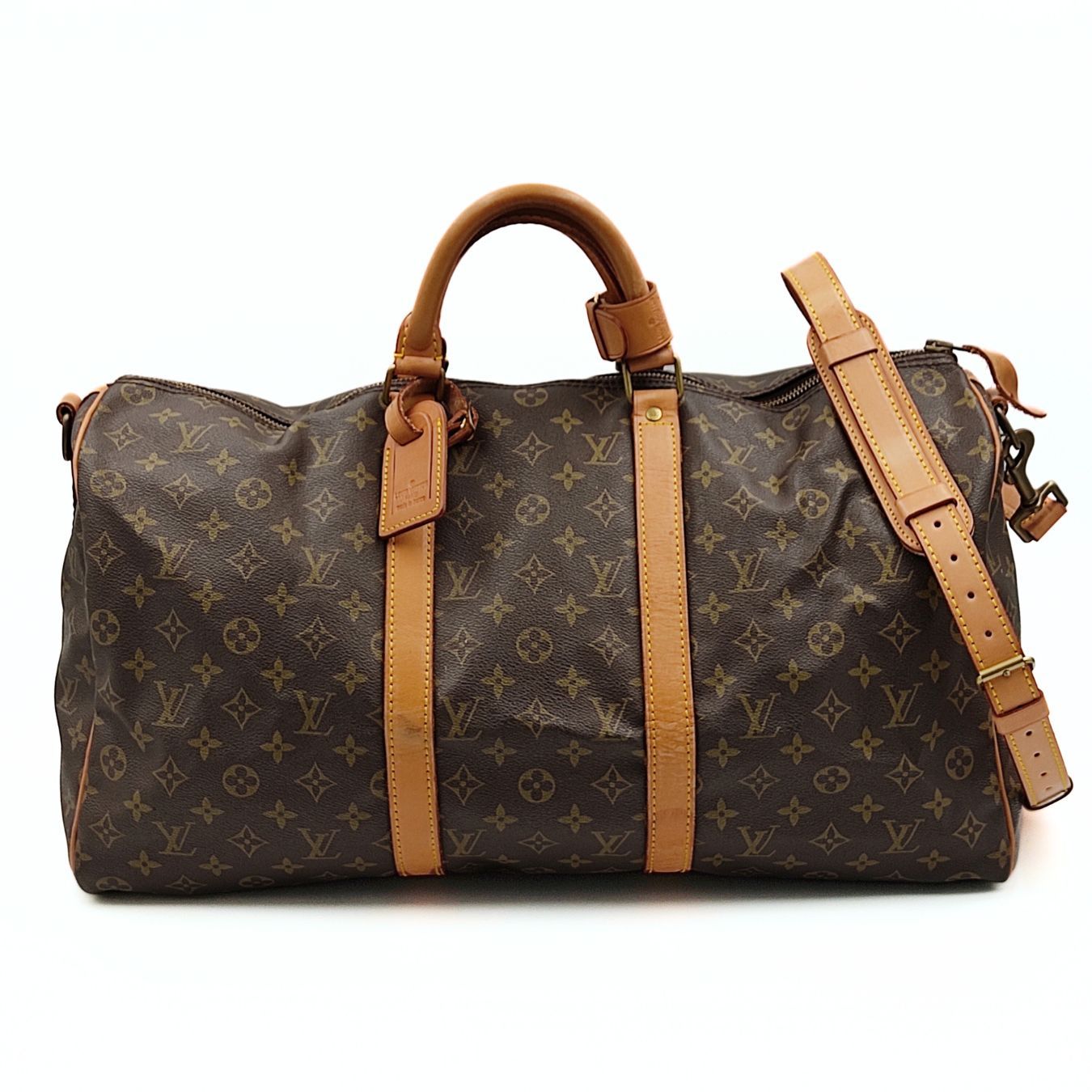 Brown Louis Vuitton Monogram Keepall Bandouliere 50 Travel Bag