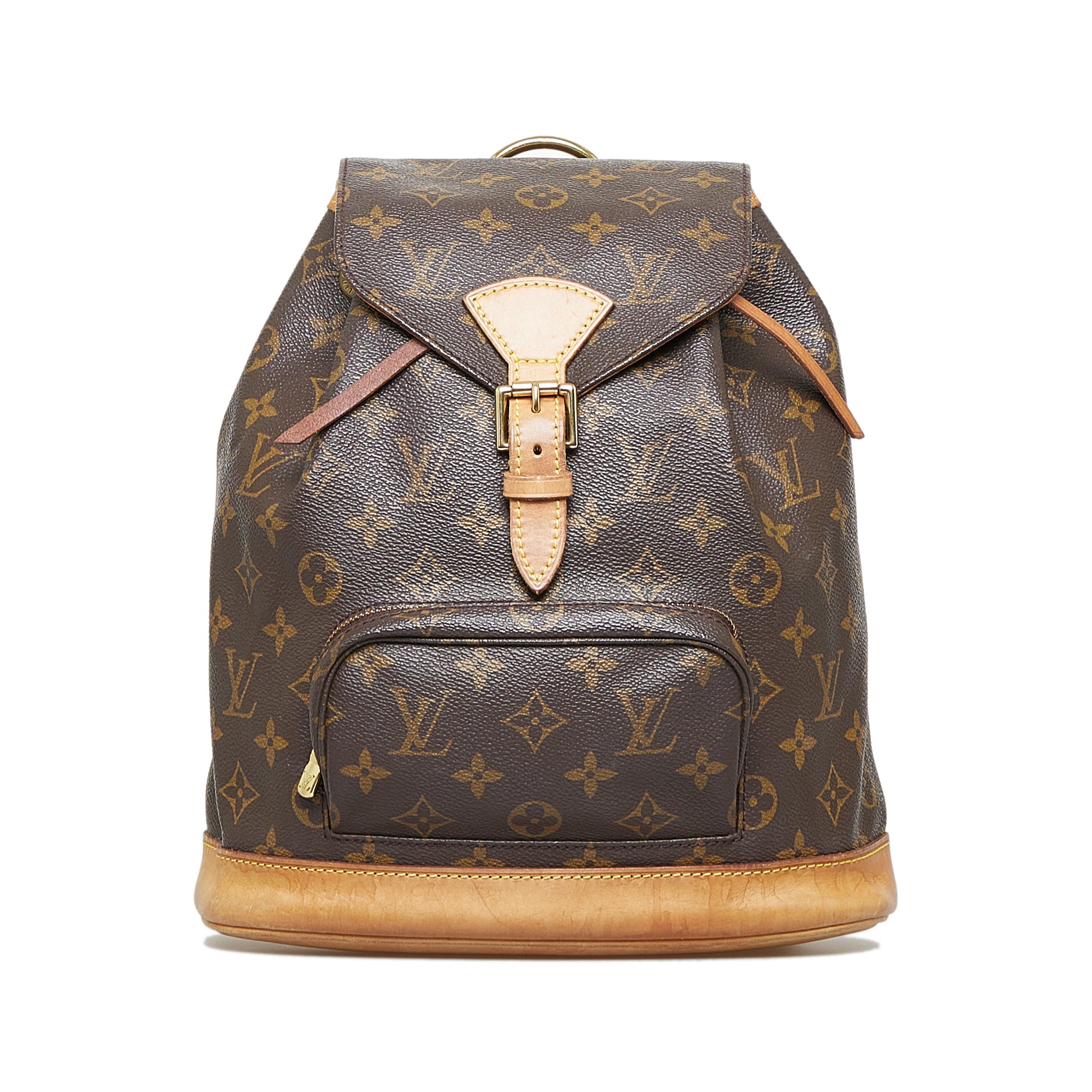 LOUIS VUITTON Brown Monogram Canvas Montsouris MM Backpack - The