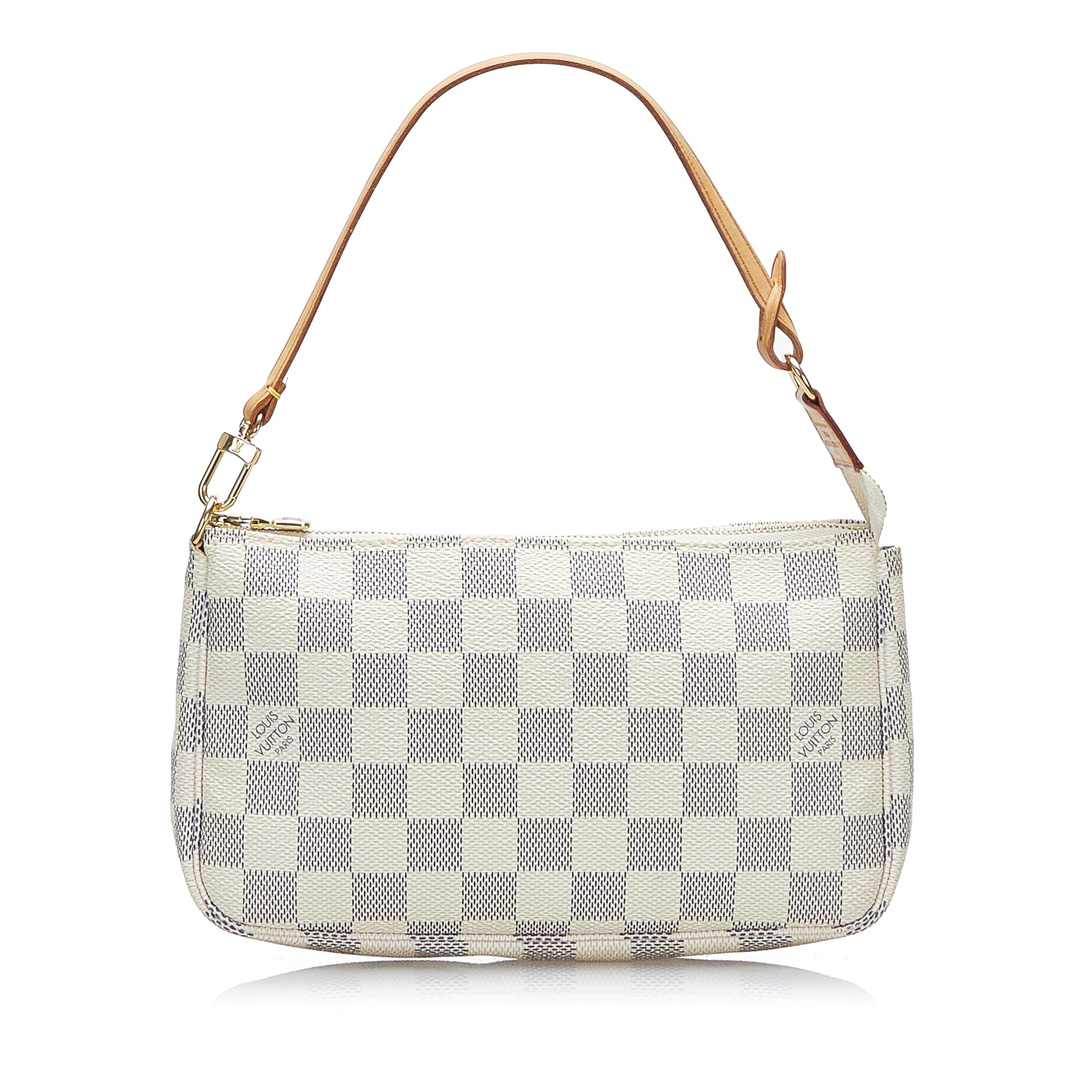 White Louis Vuitton Damier Azur Pochette Accessoires Baguette