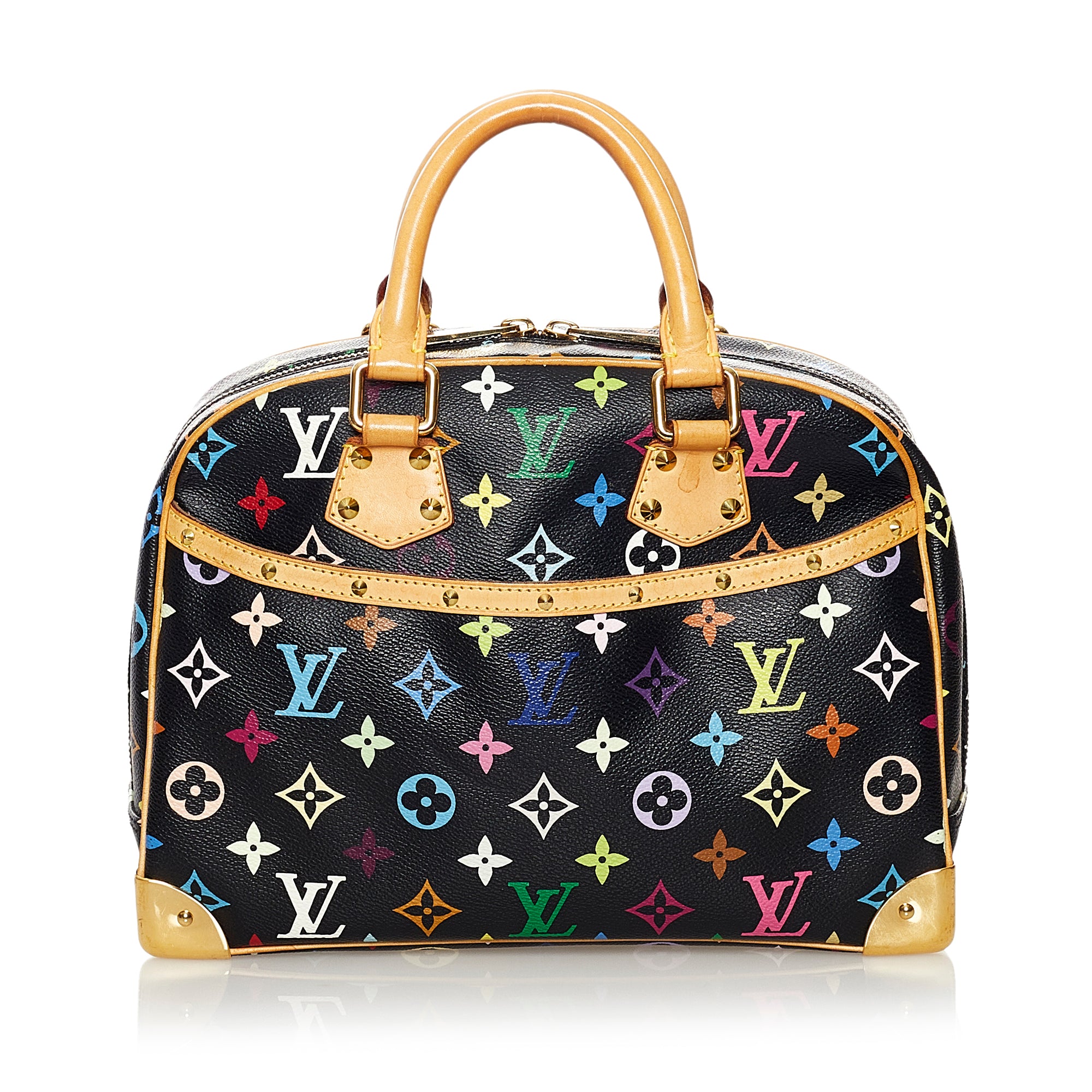 LOUIS VUITTON White Monogram Multicolor Trouville Satchel Bag - Sale