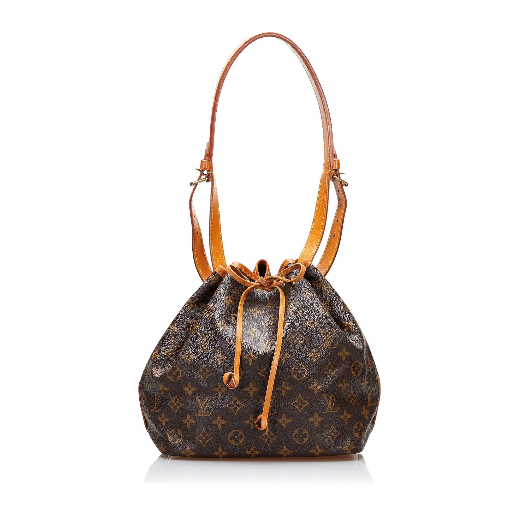 Louis Vuitton Petit Noe Drawstring Bucket Bag Shoulder Bag Brown Monogram