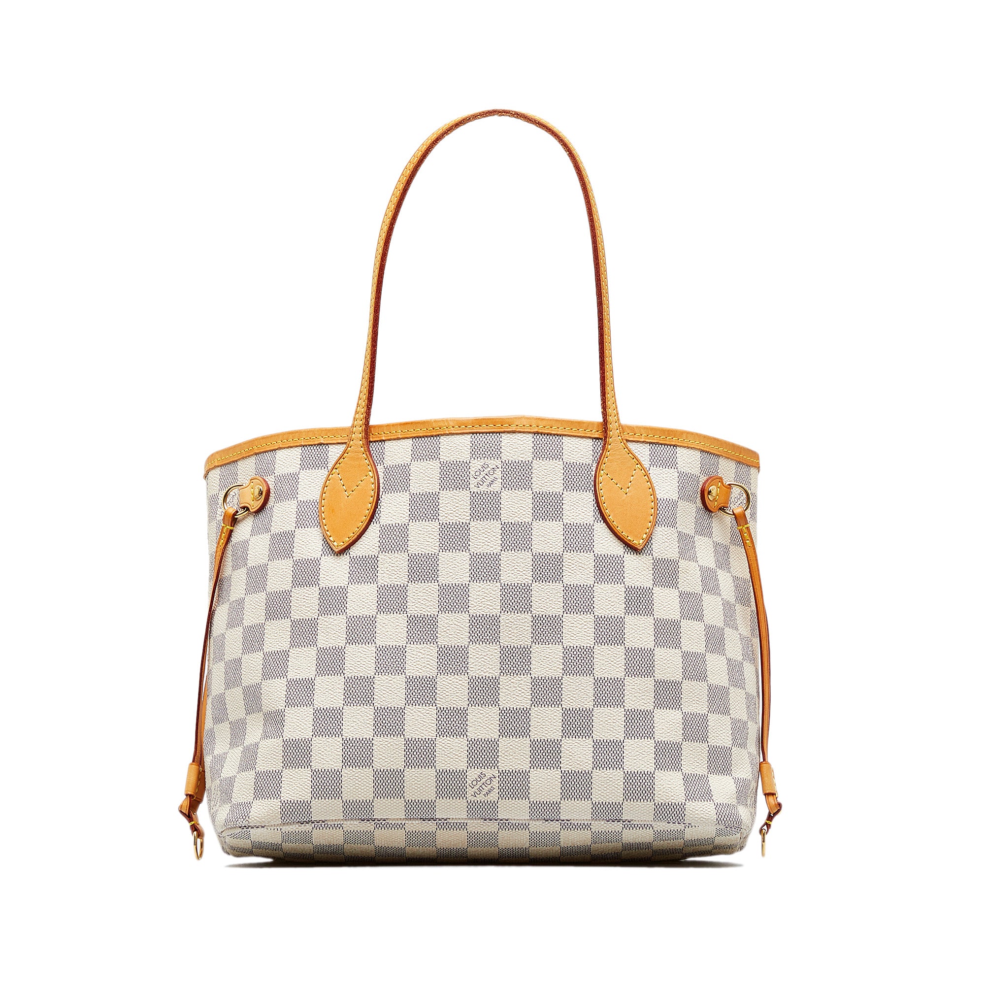 LOUIS VUITTON Neverfull PM Damier Azur Tote Shoulder Bag