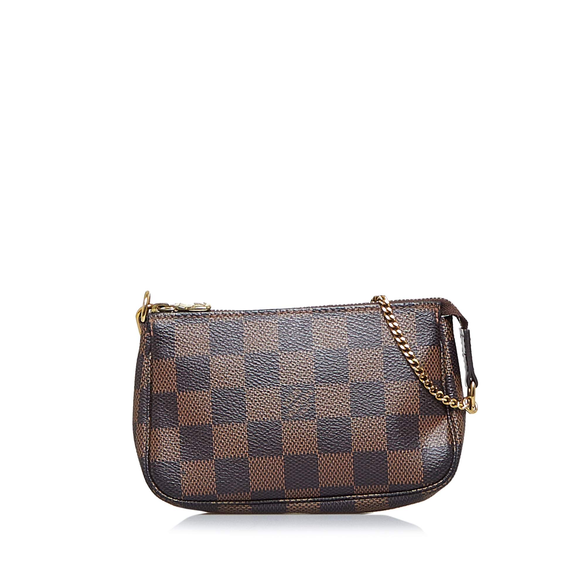 Brown Louis Vuitton Damier Ebene Pochette Accessoires Baguette