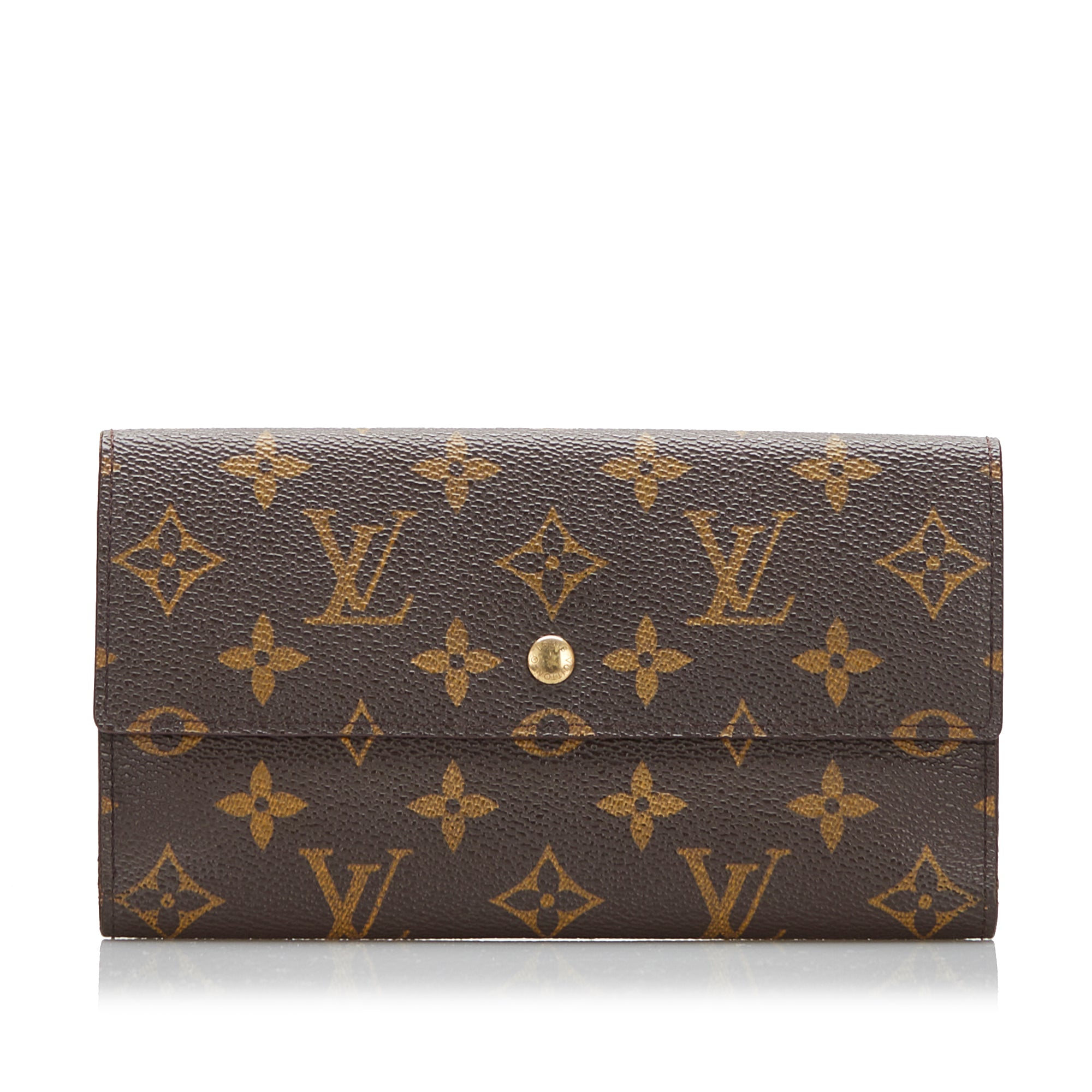 Louis Vuitton LOUIS VUITTON Long Wallet Monogram Idile Portefeuille Sarah  Sepia Gold Women's e55918f