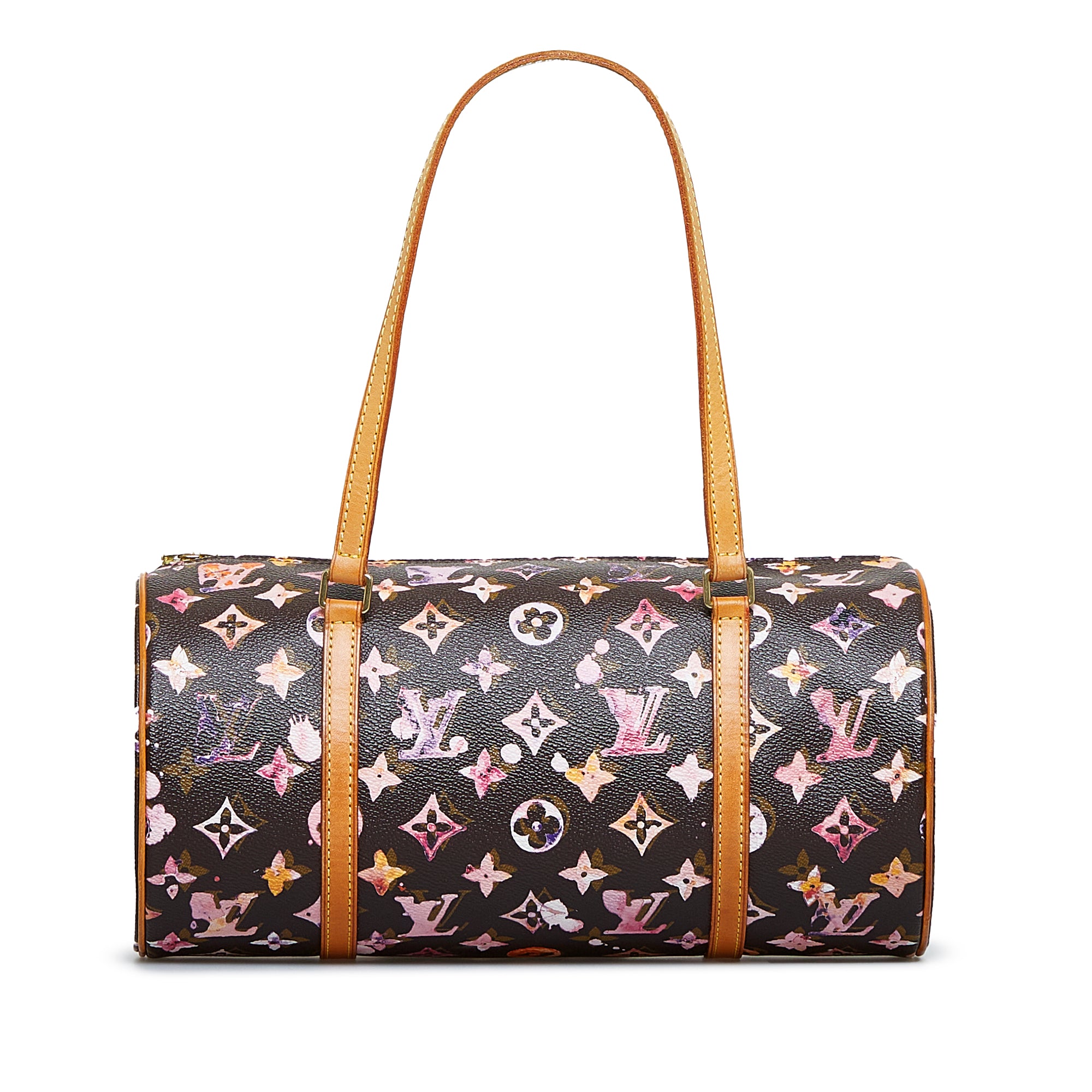 Papillon patent leather handbag Louis Vuitton Silver in Patent