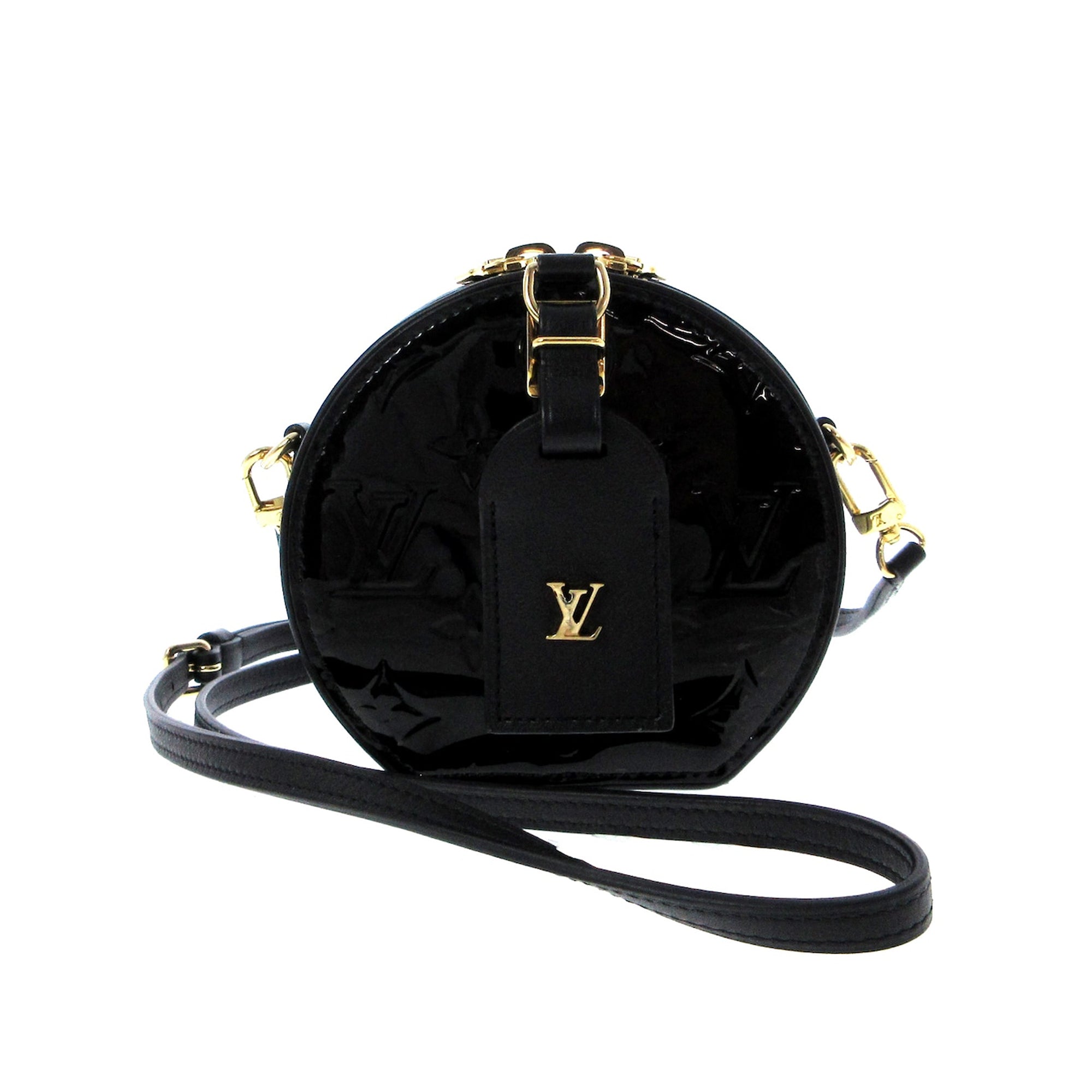 Louis Vuitton, Bags, Louis Vuitton Mini Boite Chapeau In Black Vernis  Leather