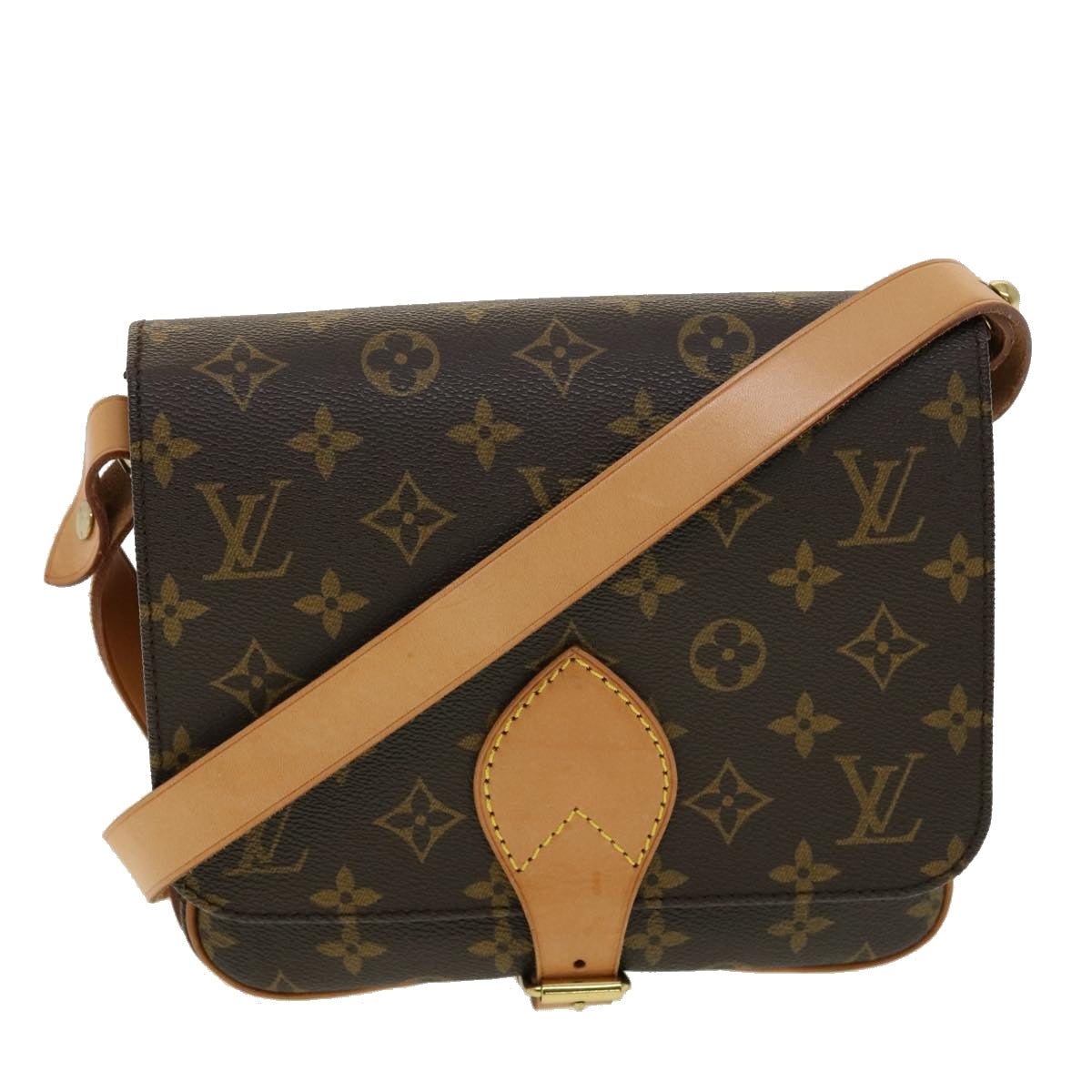 Brown Louis Vuitton Monogram Cartouchiere MM Crossbody Bag