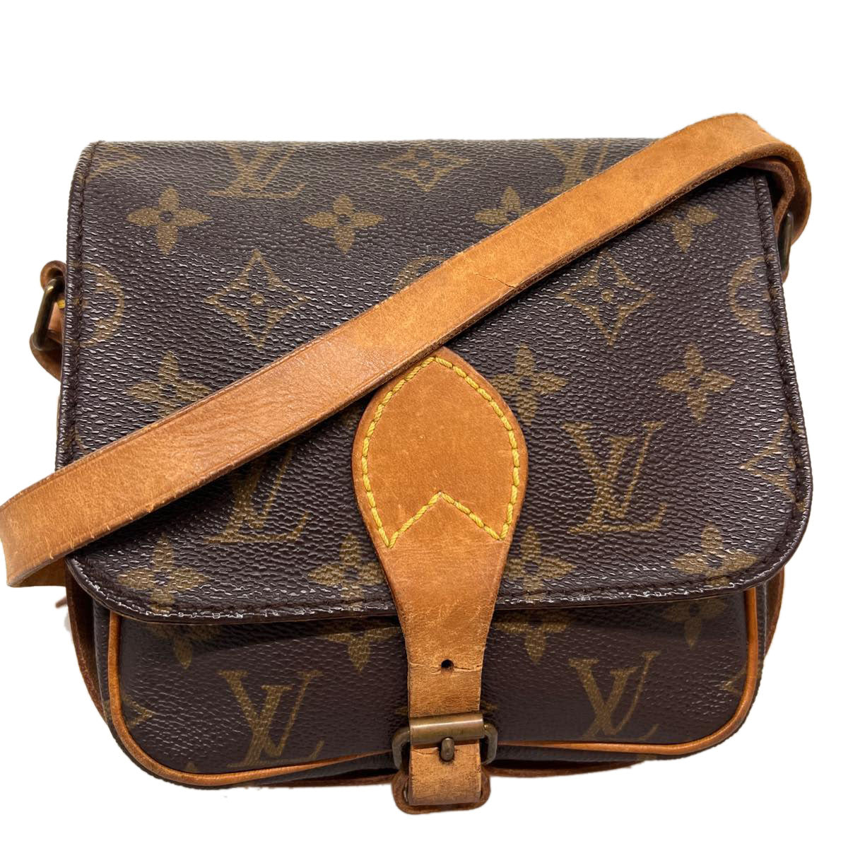 Louis Vuitton 70s Vintage Monogram Brown Swiss Made Zip Shoulder Large Bag