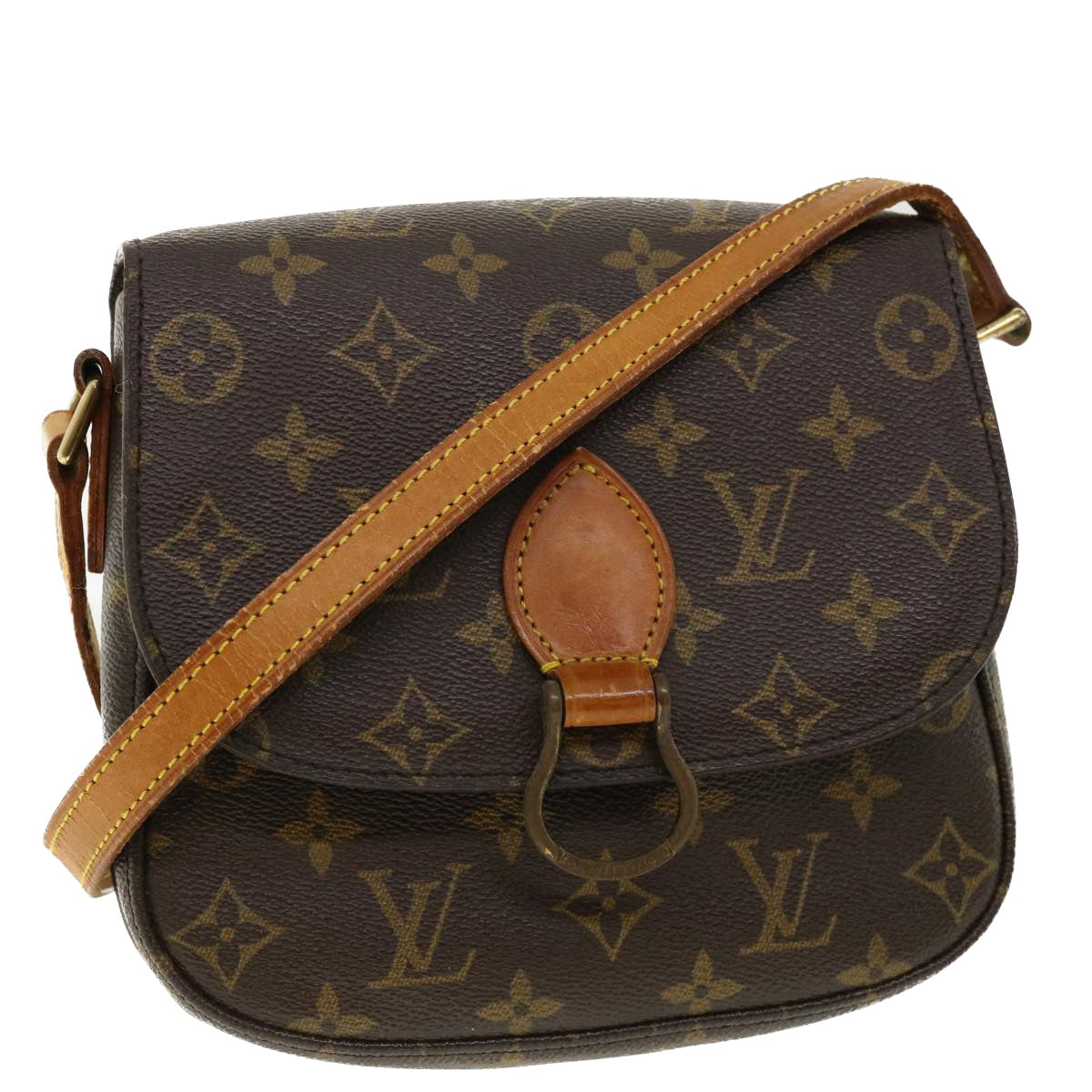 LOUIS VUITTON SAINT CLOUD MM Crossbody Shoulder Bag Purse Monogram M51243  Brown