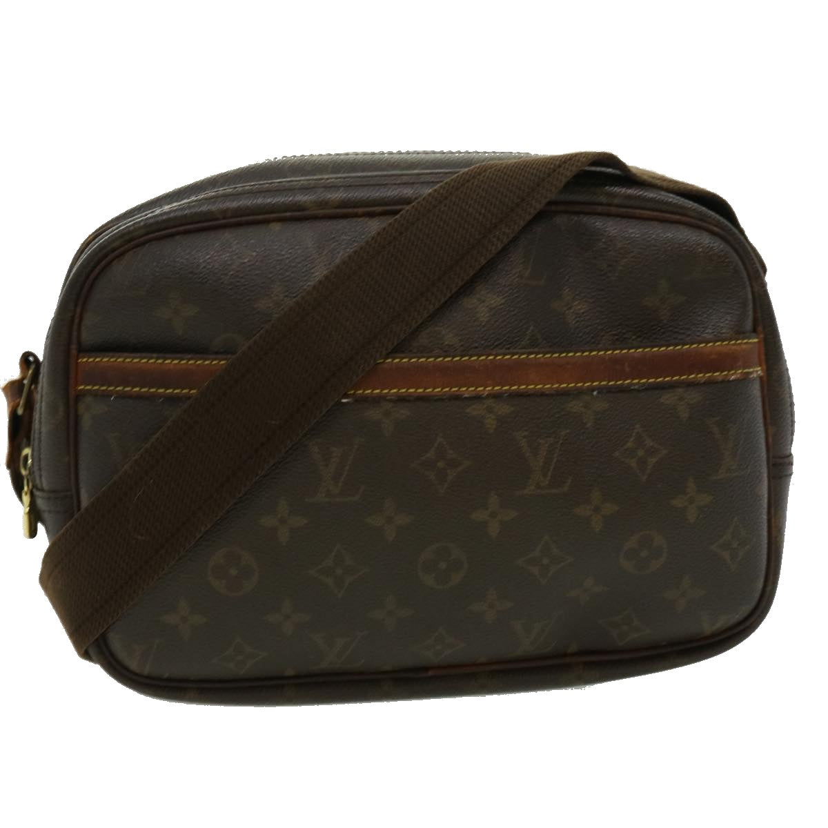 Louis Vuitton Reporter Pm Brown Canvas Shoulder Bag (Pre-Owned)