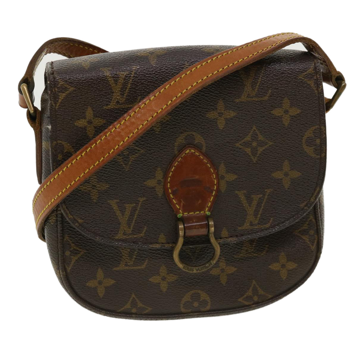 Authentic LOUIS VUITTON Monogram Saint Cloud PM M51244 Shoulder Bag Leather