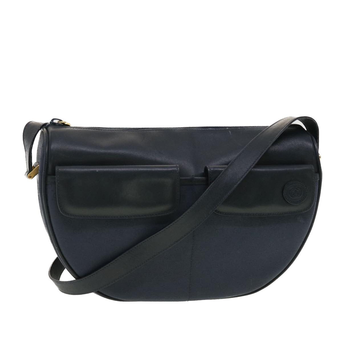 Black Leather Micro slim crossbody bag