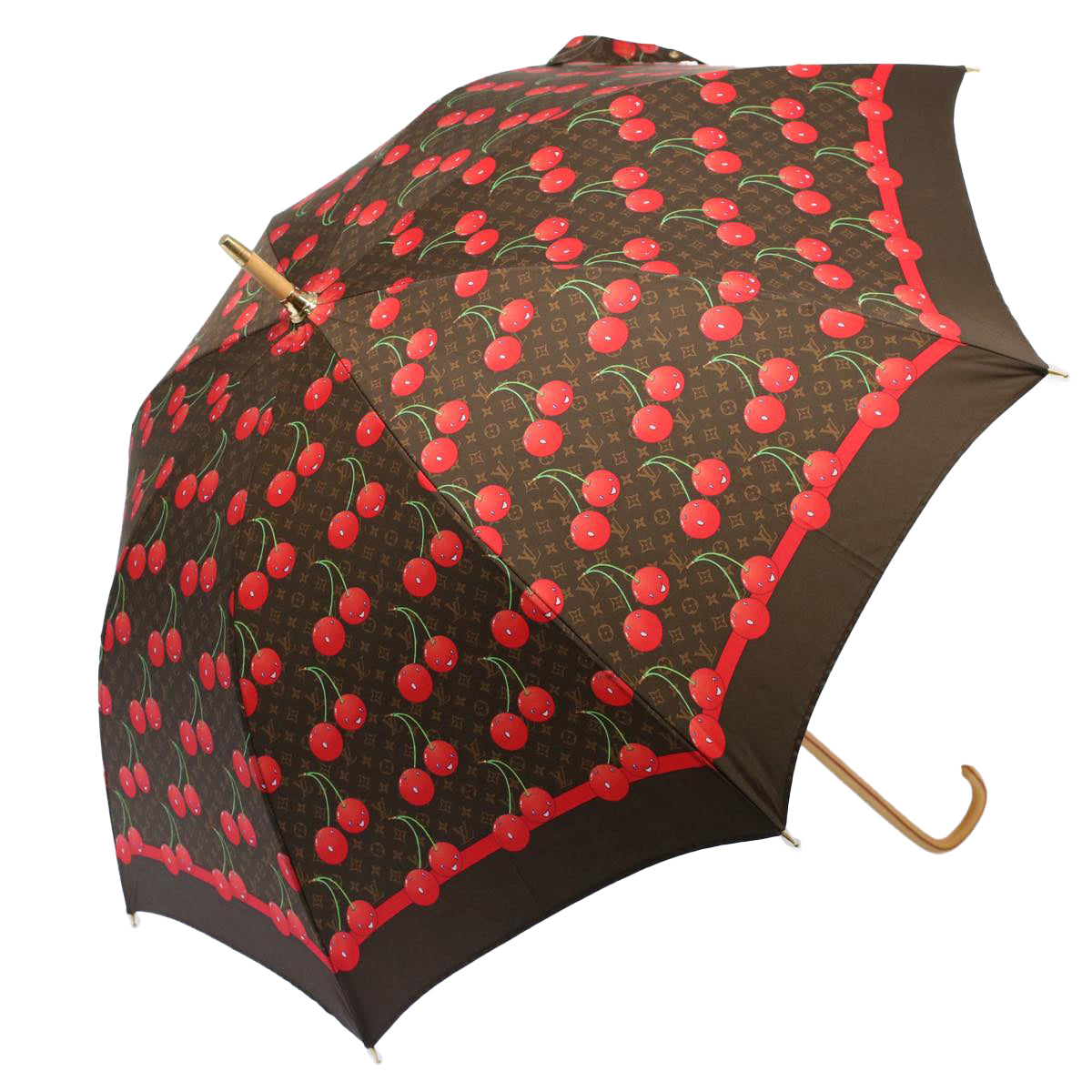 LOUIS VUITTON Monogram Cherry Parapluie Umbrella Polyester M70125 Auth