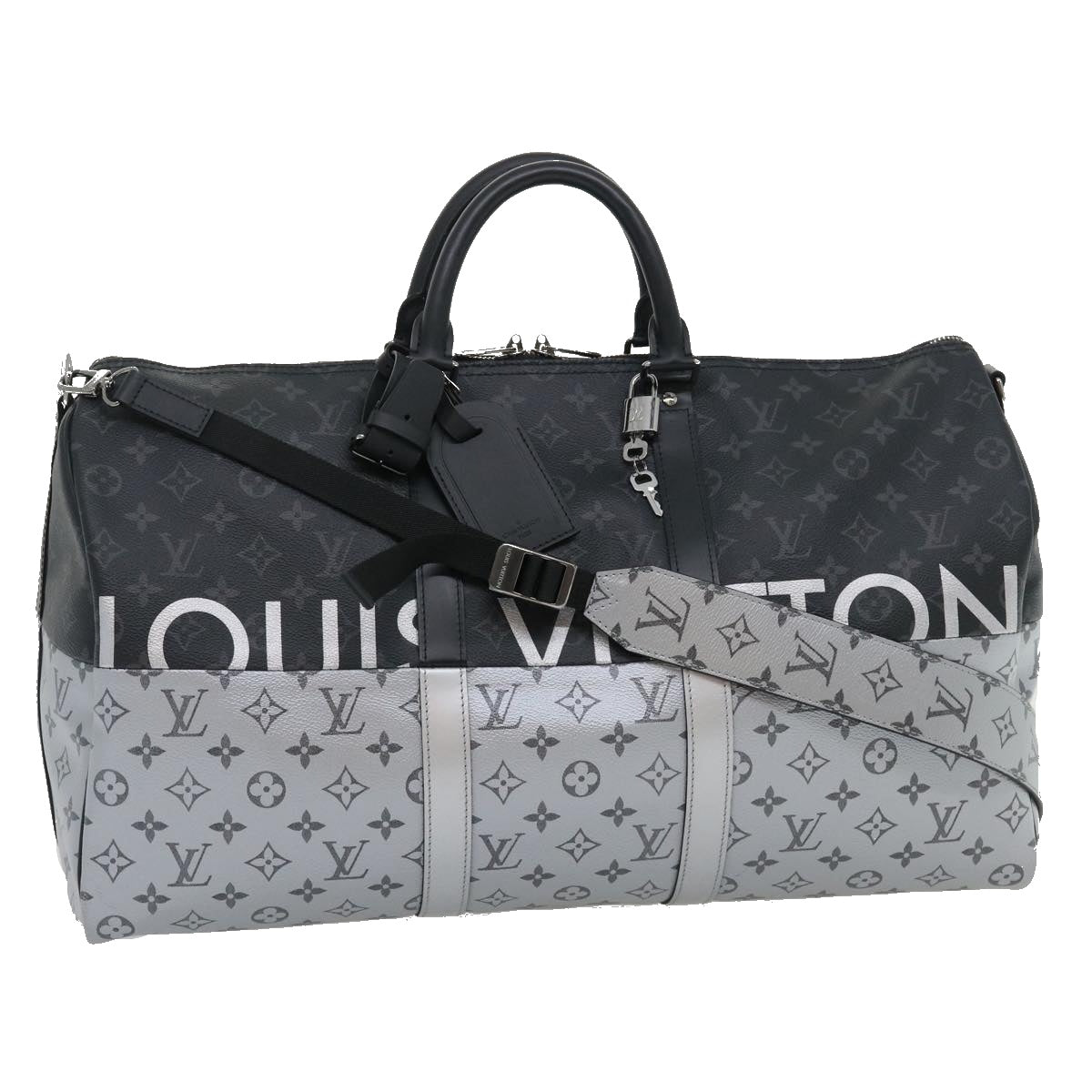 Louis Vuitton Monogram Eclipse Keepall Bandouliere 55 - Black Weekenders,  Bags - LOU773780