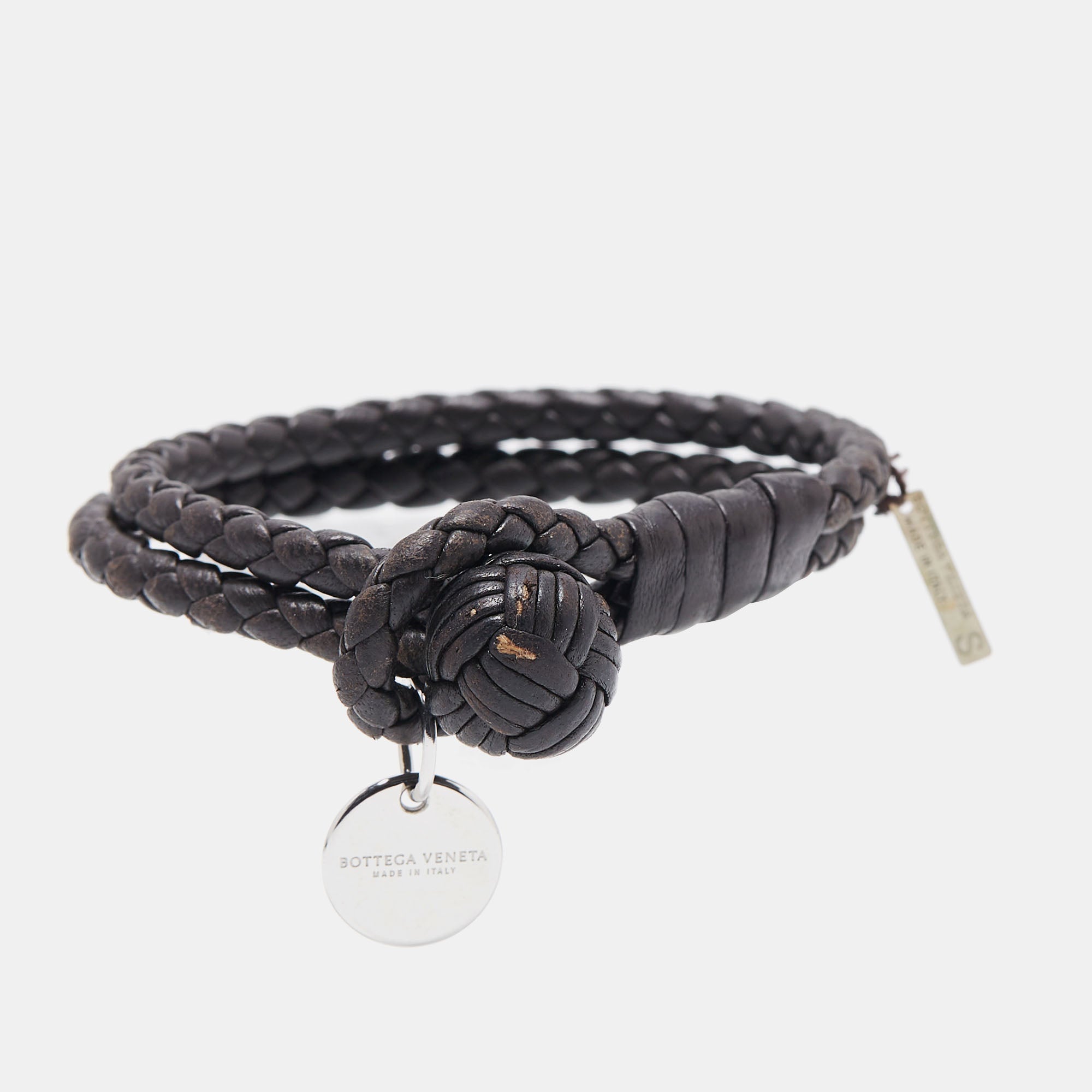 Buy Bottega Veneta Black Intrecciato Leather Bracelet for MEN, Ounass UAE