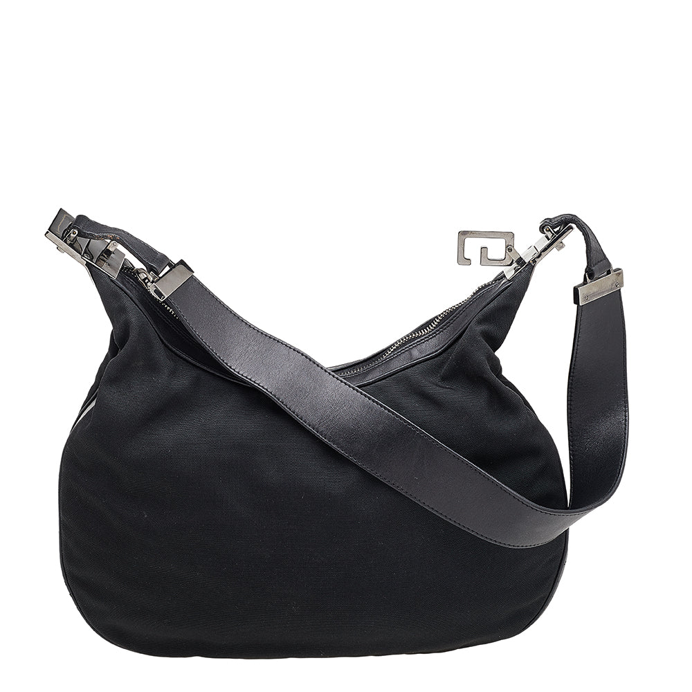 GUCCI VINTAGE BLACK CLOTH HOBO BAG - Still in fashion