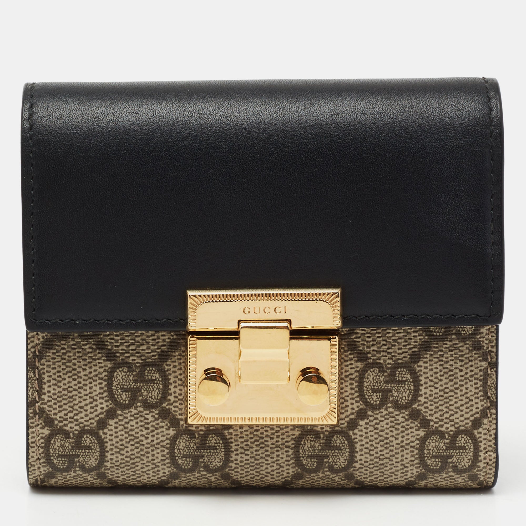GG Supreme Canvas Wallet in Black - Gucci