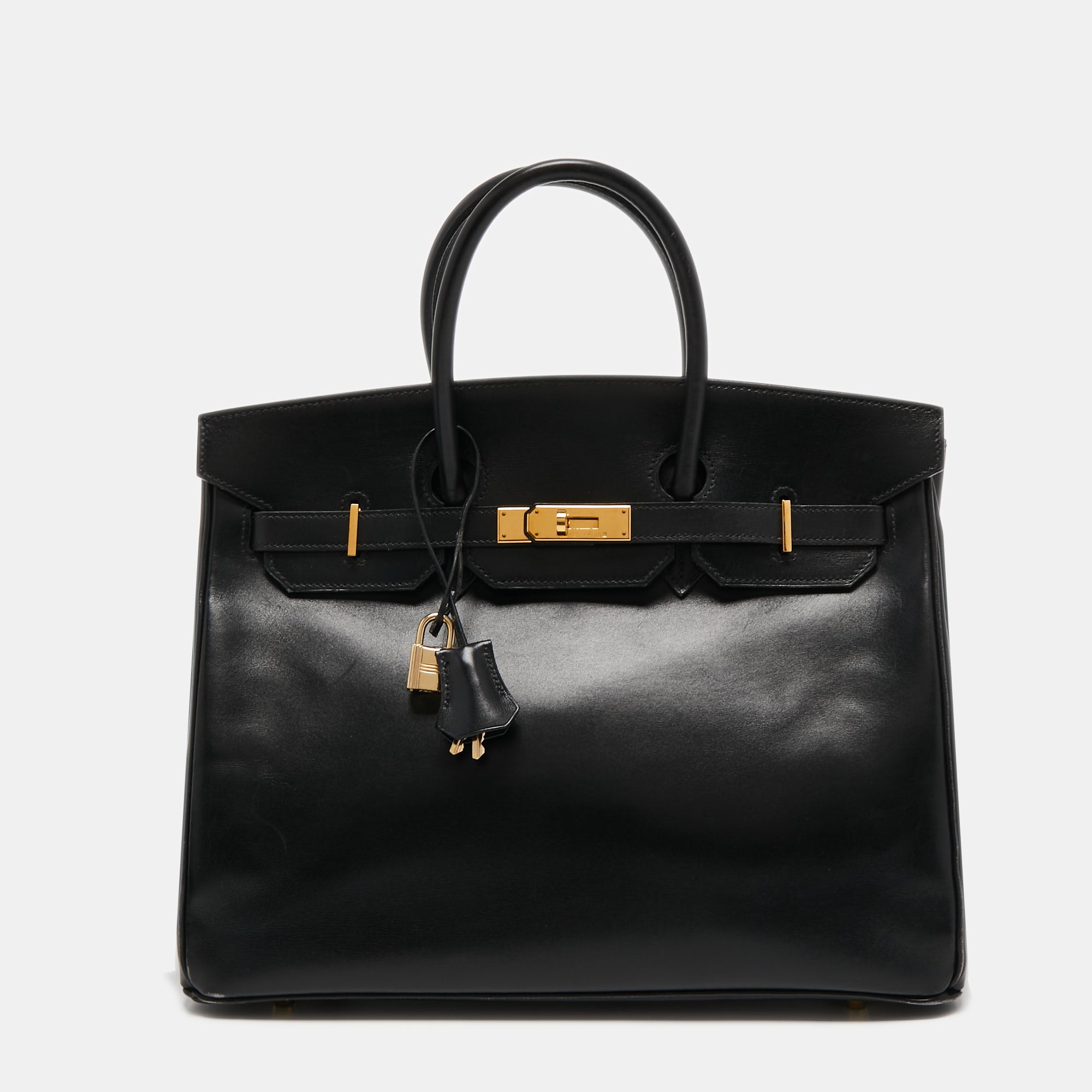 Hermes Birkin 35 Special Order Panda Black White Togo Leather Gold Hardware