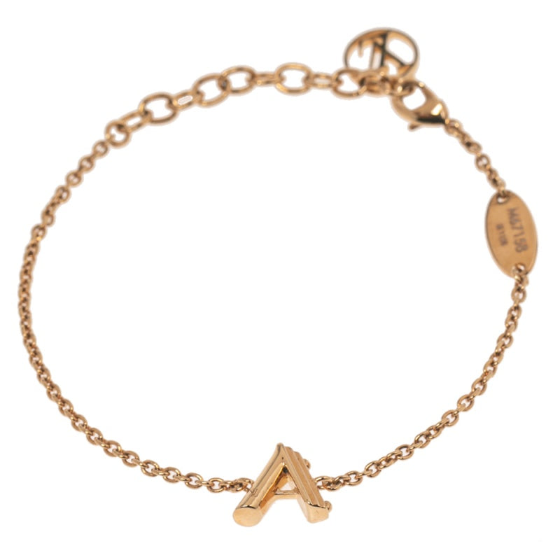 Louis Vuitton Goldtone Metal LV and Me Letter A Bracelet - Yoogi's