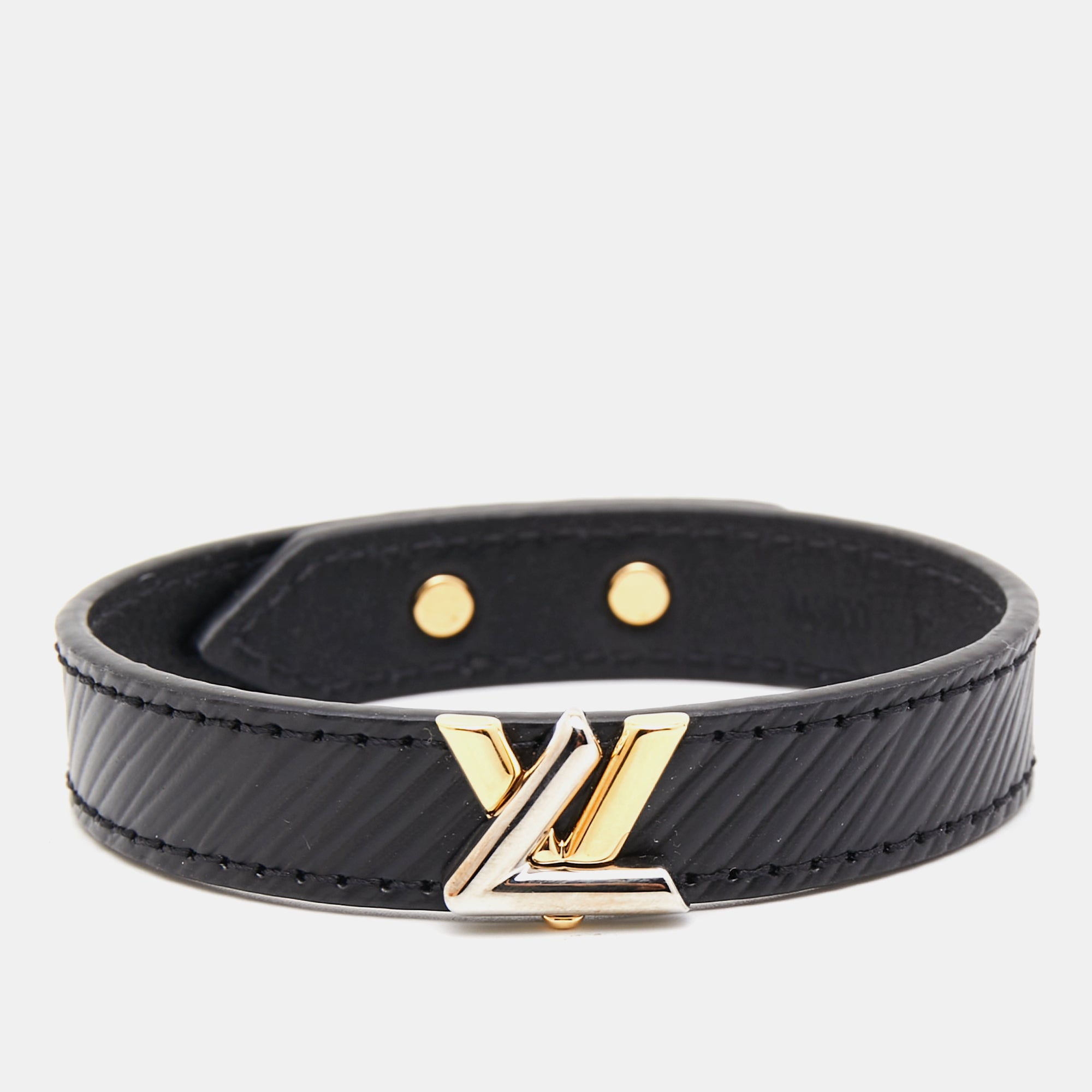 Louis Vuitton Black Epi Leather Twist It Bracelet 17 Louis Vuitton