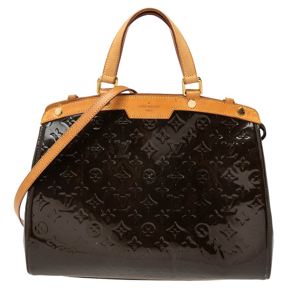 Louis Vuitton Terre D'Ombre Monogram Vernis Brea GM Handbag