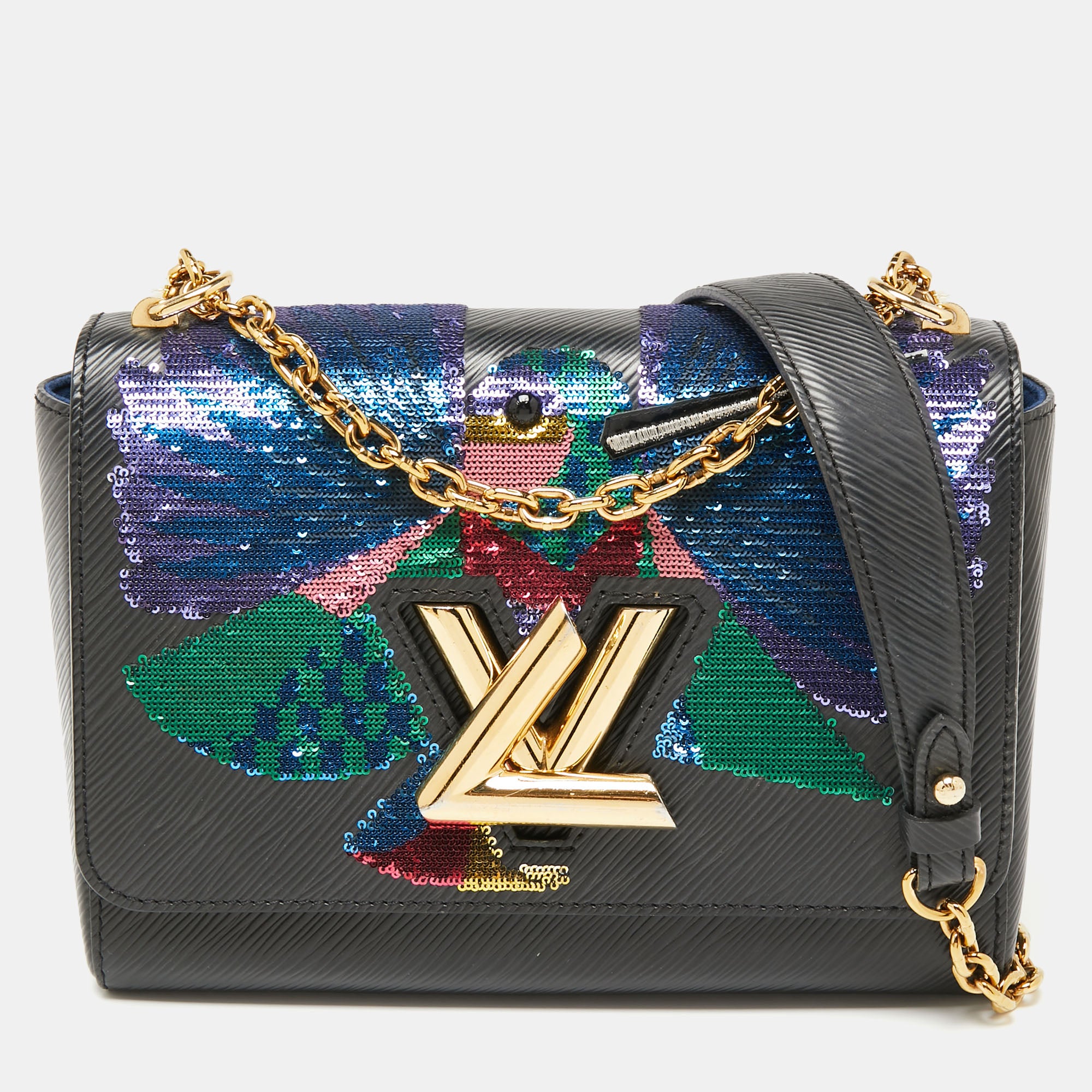 Louis Vuitton Twist Handbag Epi Leather with Sequins MM