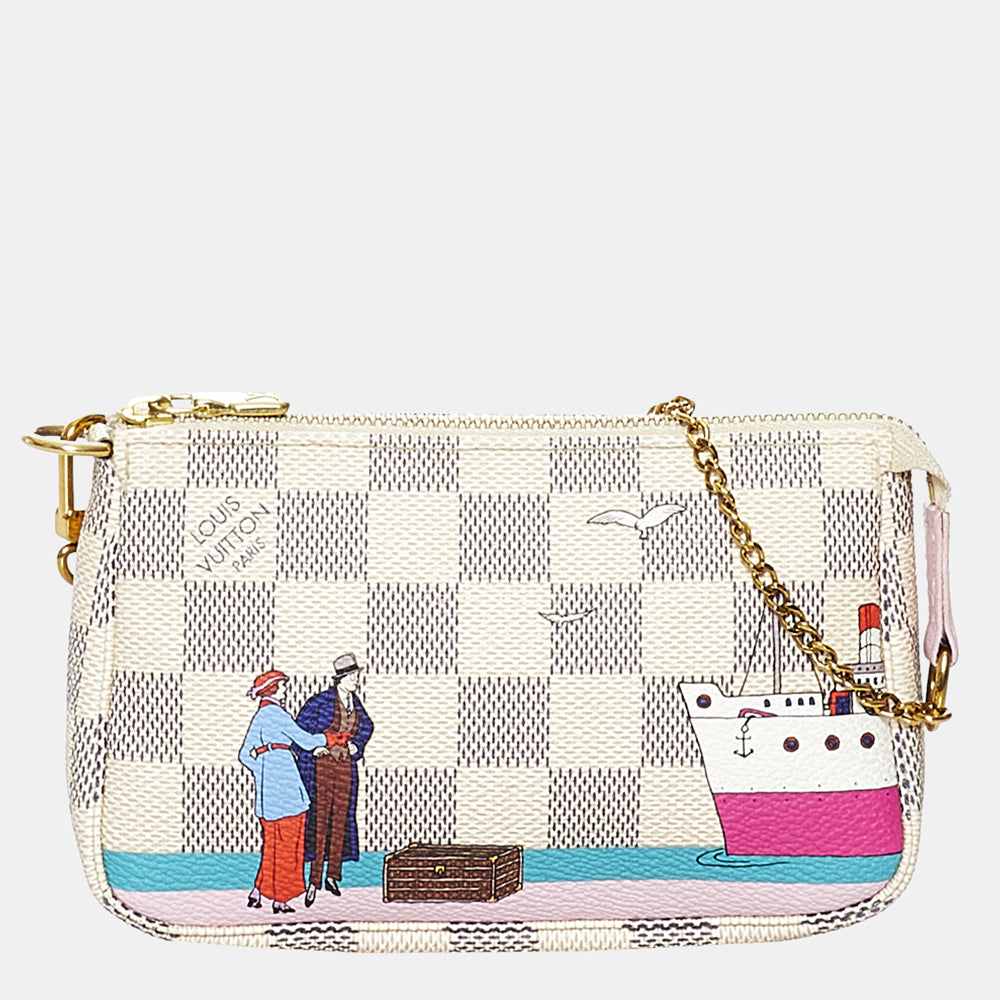LOUIS VUITTON Damier Azur Mini Accessories Pochette Bag