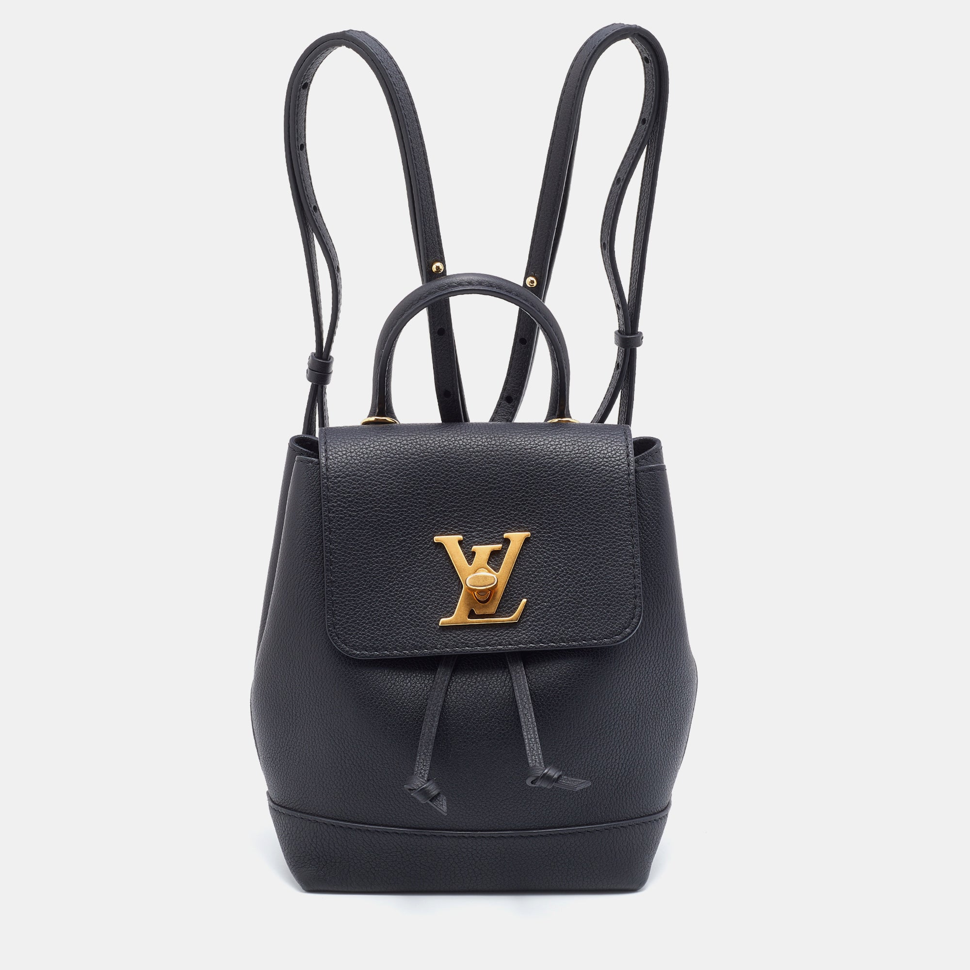Louis Vuitton lv woman lockme backpack original leather shoulders bag