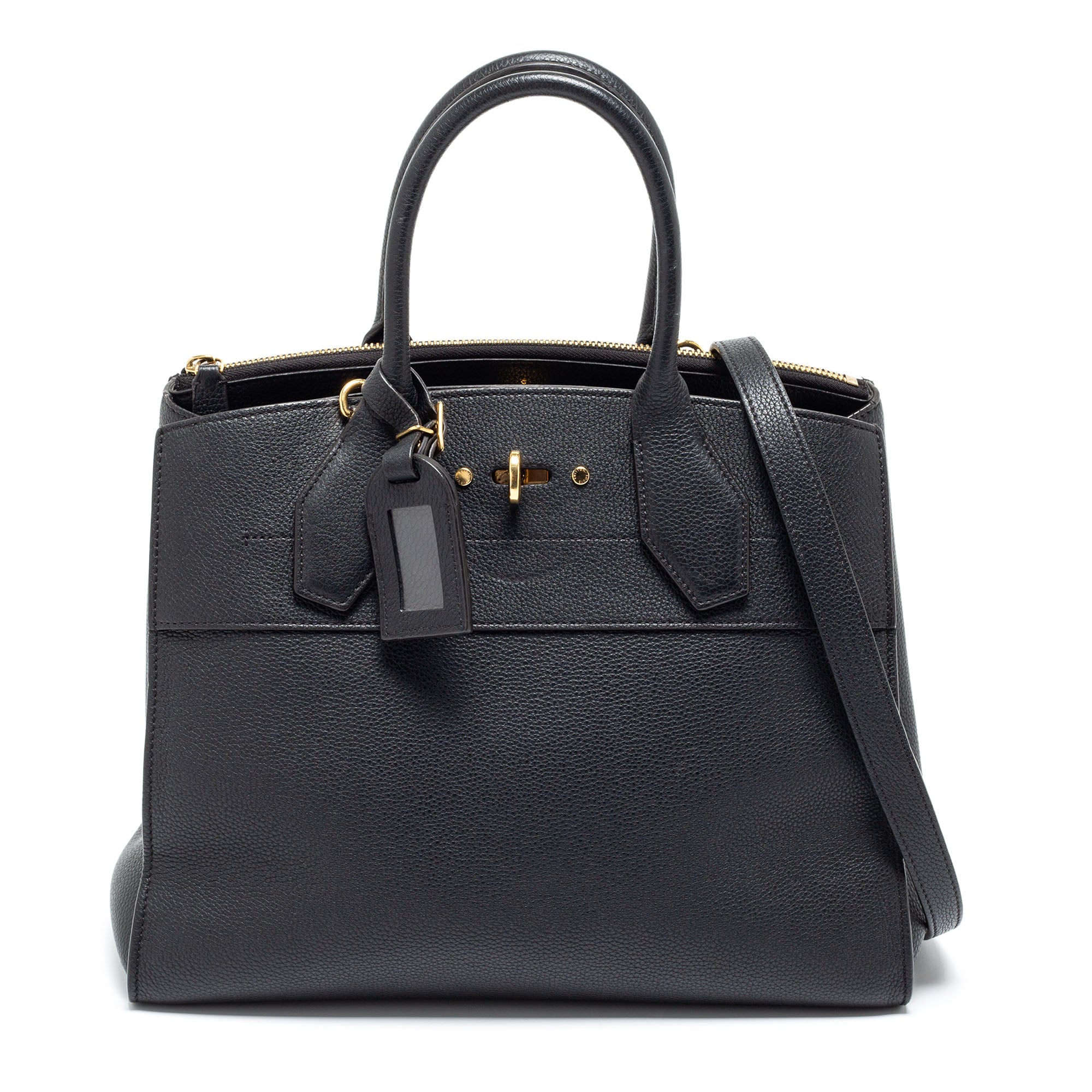 Louis Vuitton // Black Leather City Steamer GM Bag – VSP, 60% OFF