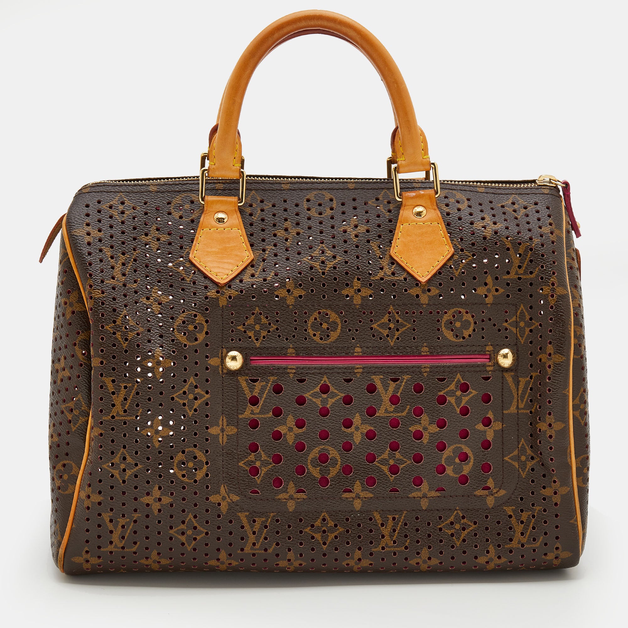 Louis Vuitton Speedy 40 Mon Monogram Green Dark brown Fuschia