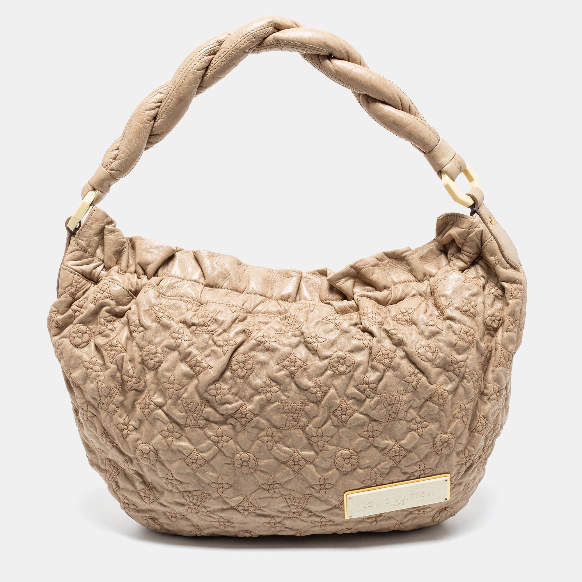 Louis Vuitton Quilted Monogram Hobo Bag Brown