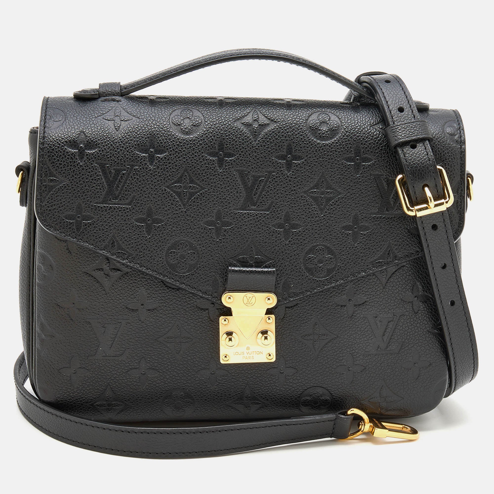 Louis Vuitton Metis Pochette Bicolor Empreinte Leather Crossbody Bag Black