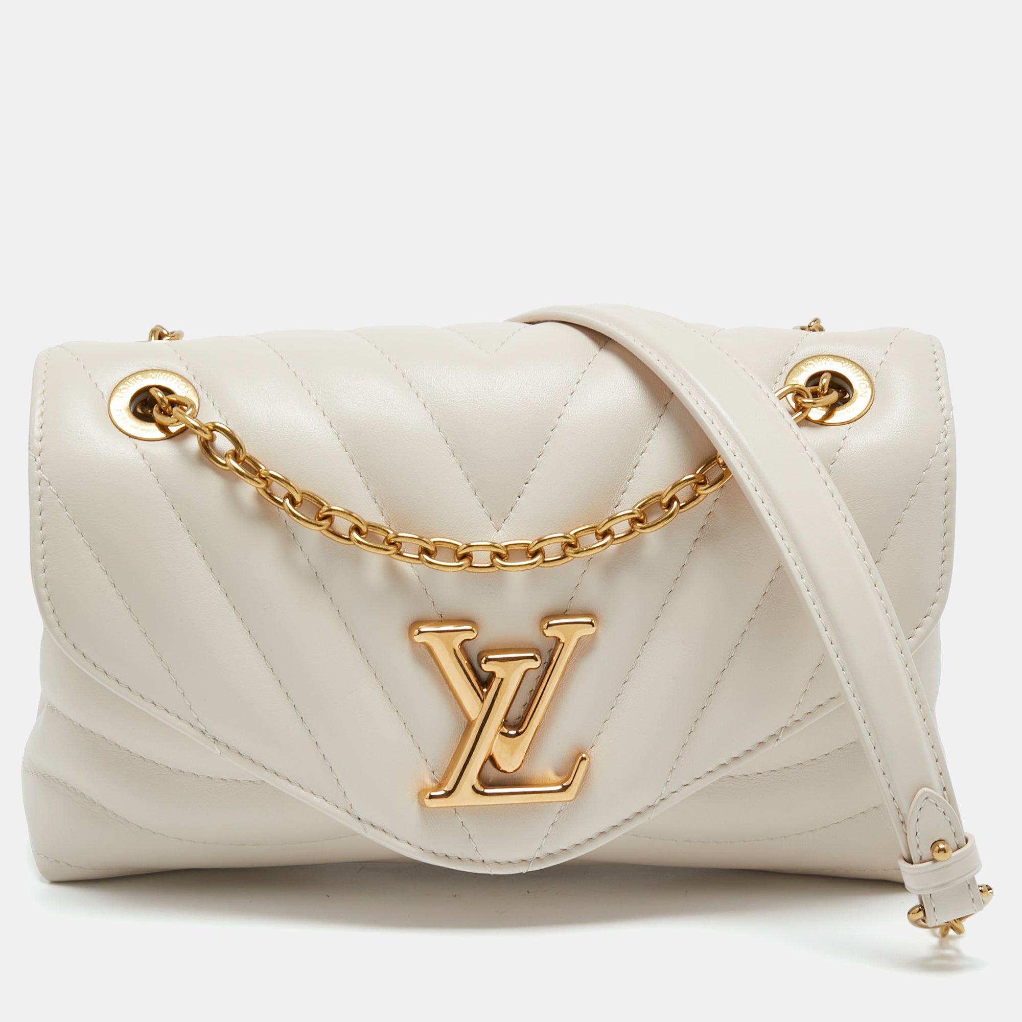 New Wave MM Chain Bag - Luxury New Wave Beige