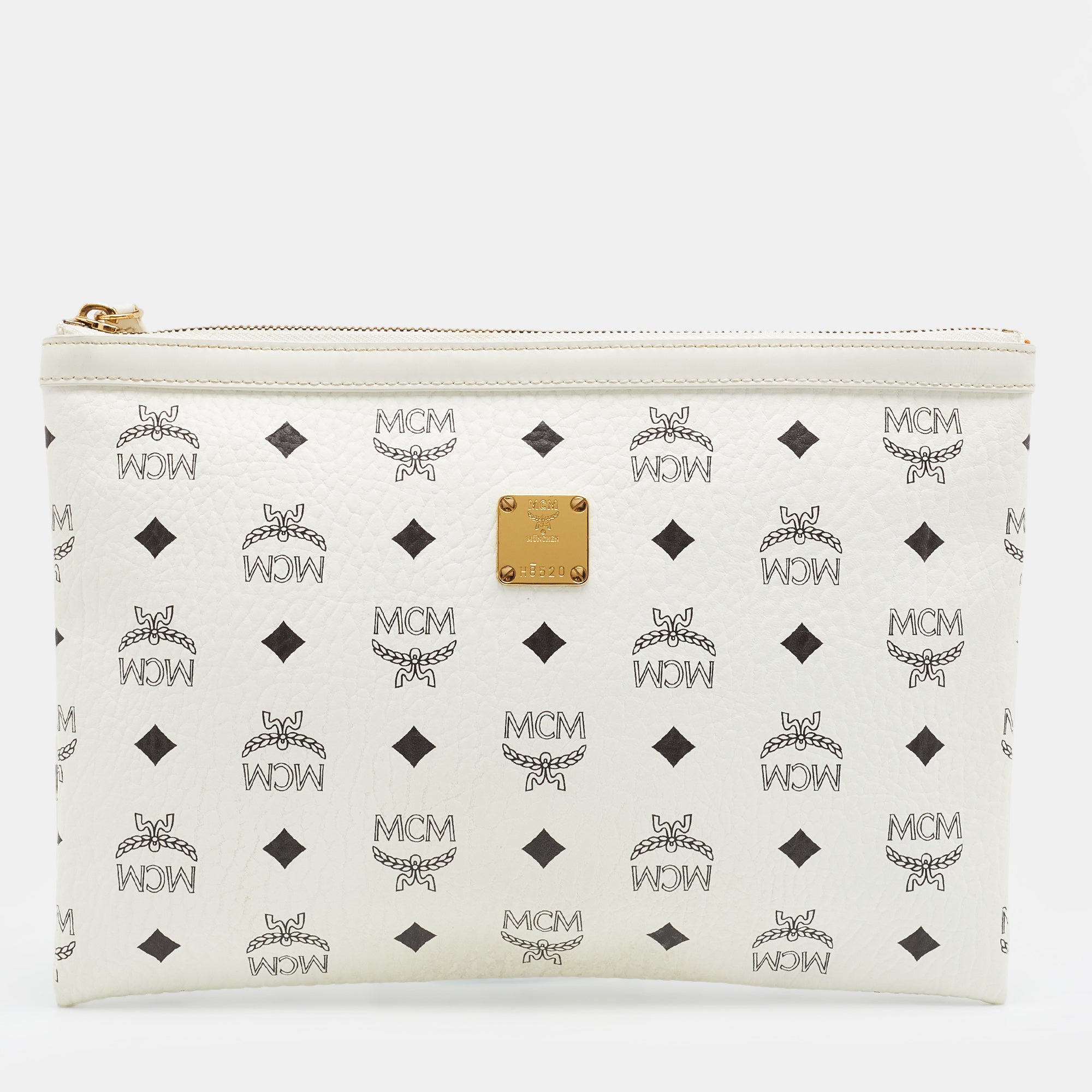 mcm white pouch