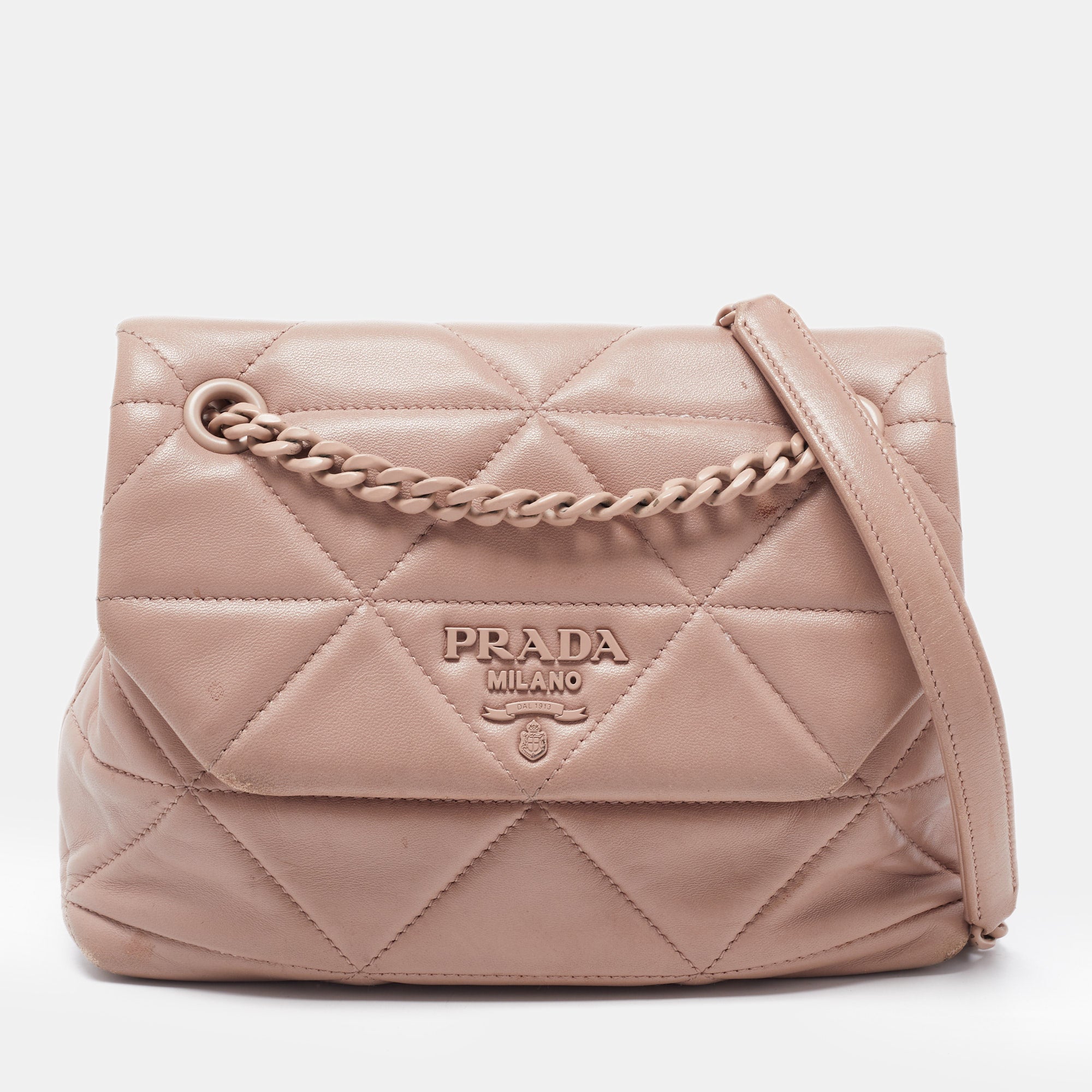 Leather satchel Prada Beige in Leather - 25687746