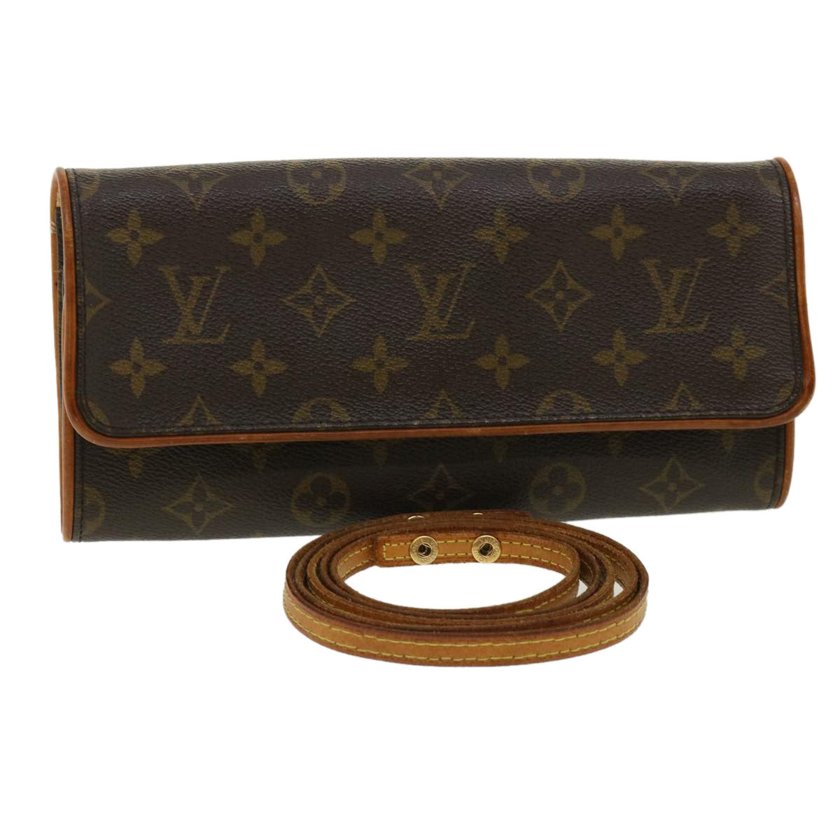 Brown Louis Vuitton Monogram Pochette Twin GM Crossbody Bag