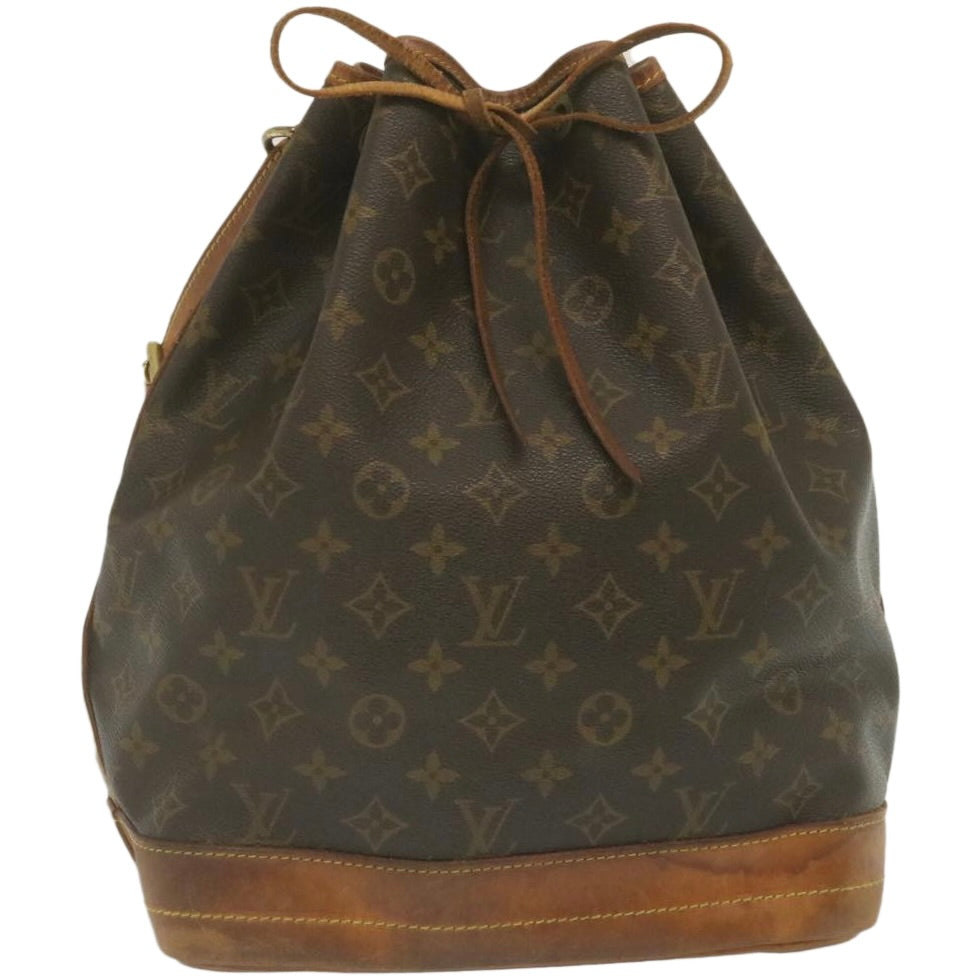 Vintage Louis Vuitton LV Monogram Bucket Leather Drawstring