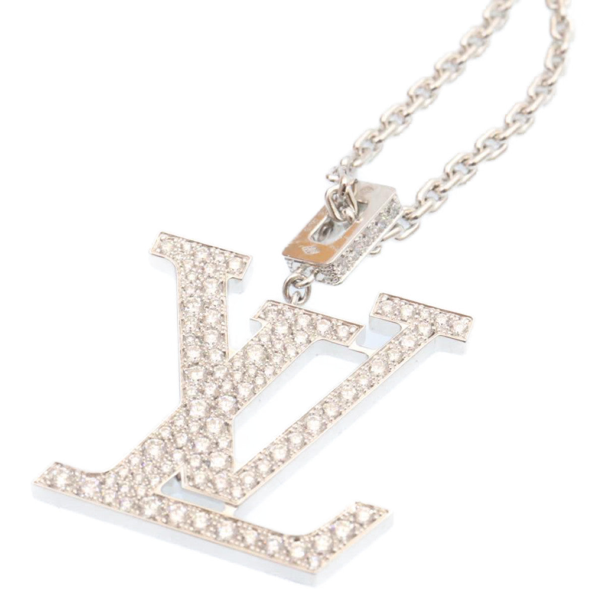 LOUIS VUITTON Pandantif LV XL Necklace White Gold Diamond Q93821