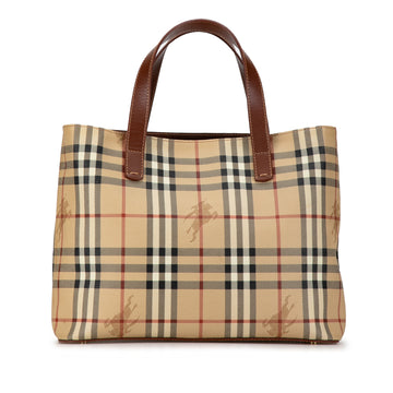 BURBERRY Haymarket Check Tote Tote Bag