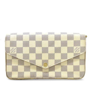 LOUIS VUITTON Damier Azur Pochette Felicie Crossbody Bag