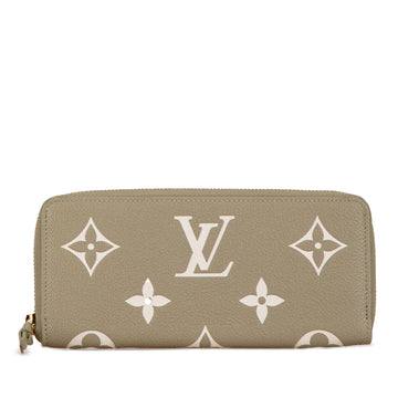 LOUIS VUITTON Monogram Giant Empreinte Clemence Zippy Wallet Long Wallets