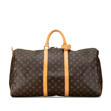 LOUIS VUITTON Monogram Keepall 55 Travel Bag