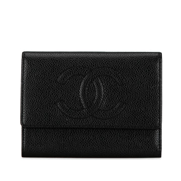 CHANEL CC Caviar Bifold Wallet Small Wallets