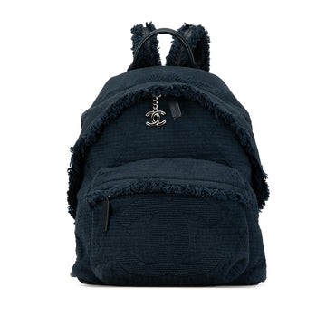 CHANEL Quilted Canvas Front Pocket Fringe Backpack