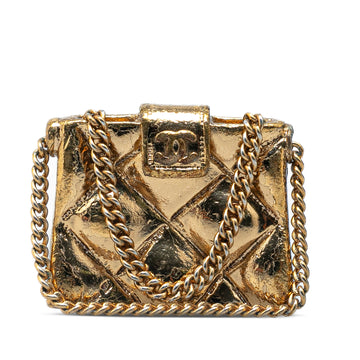 CHANEL CC Quilted Flap Bag Brooch