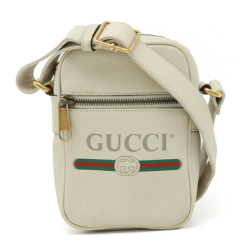 GUCCI Logo Print Shoulder Bag