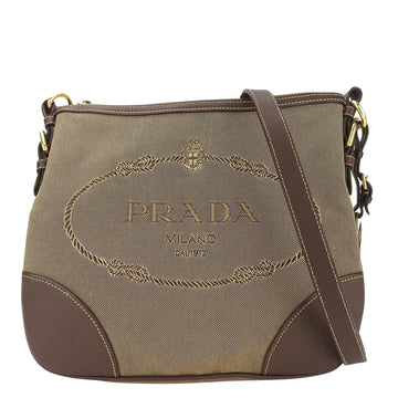 PRADA Logo Jacquard Shoulder Bag